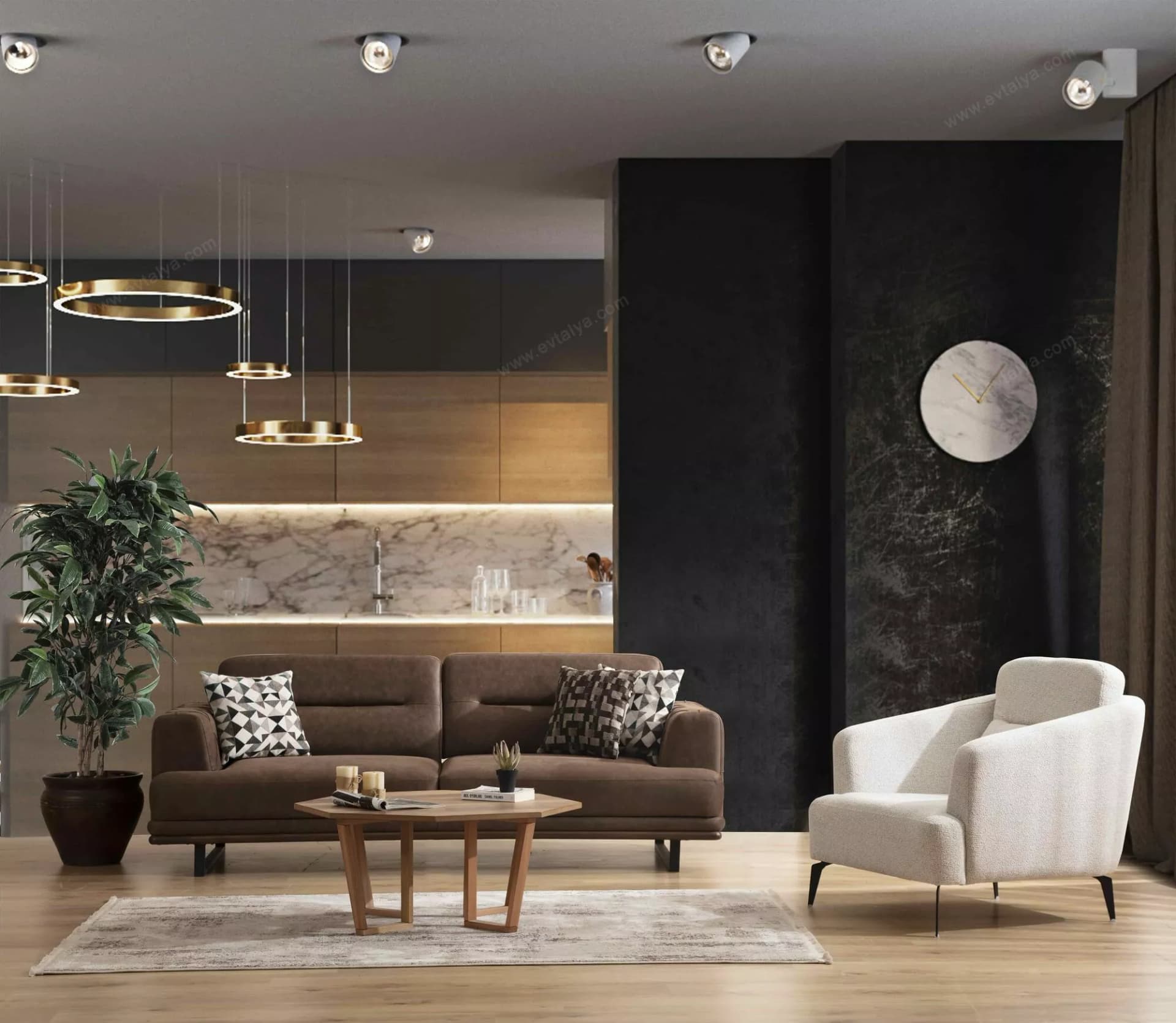 Loft Modern Modern Berjer - Image 2