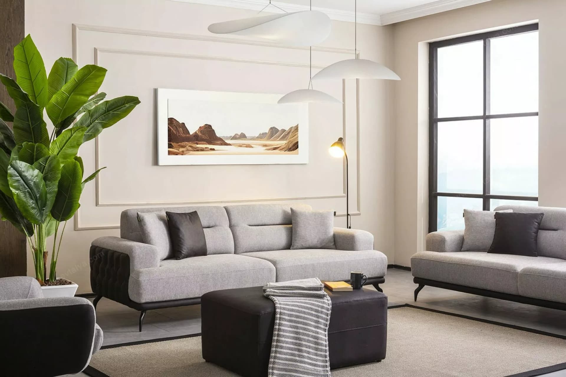 Lotus Modern Üçlü Koltuk - Image 2
