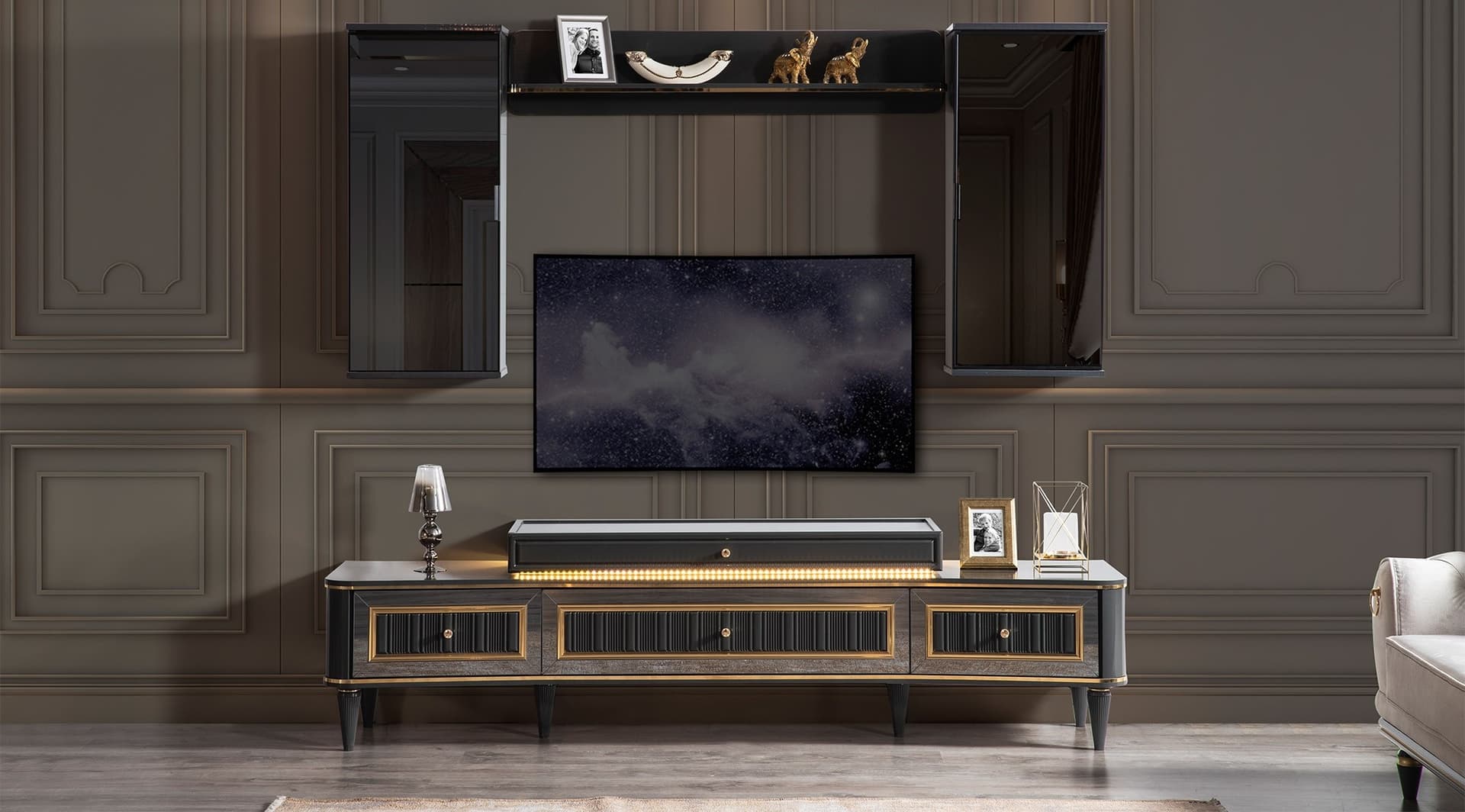 Luxury Avangard Black Duvar Ünitesi 1