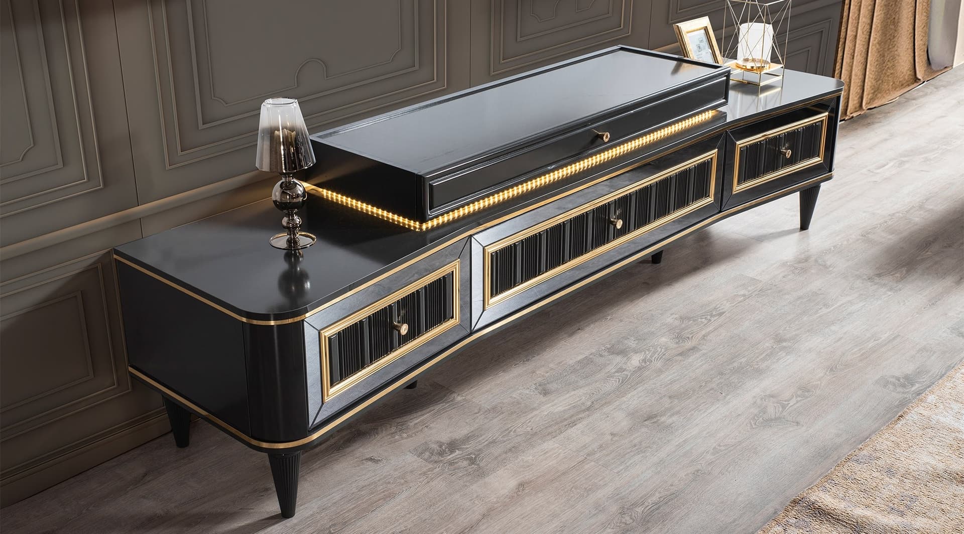 Luxury Avangard Black Duvar Ünitesi 2