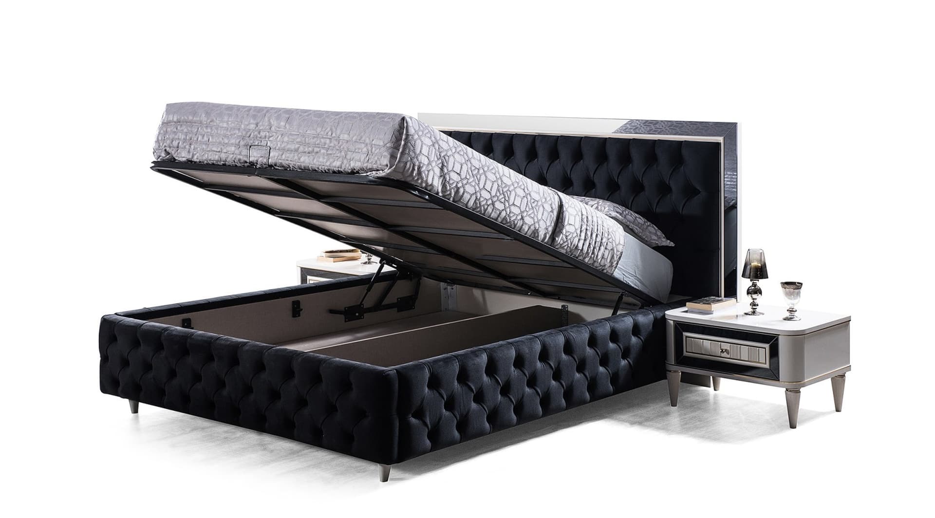 Luxury Avangard Beyaz Yatak Odası Takımı - Image 3