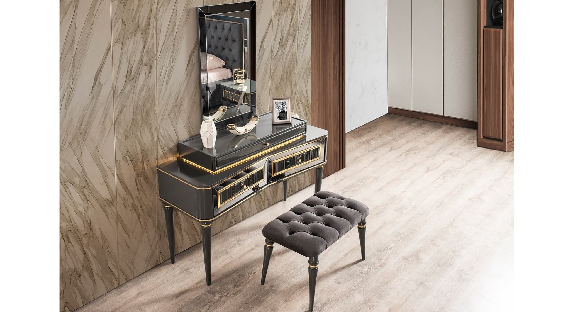 Luxury Avangard Beyaz Şifonyer - Image 3