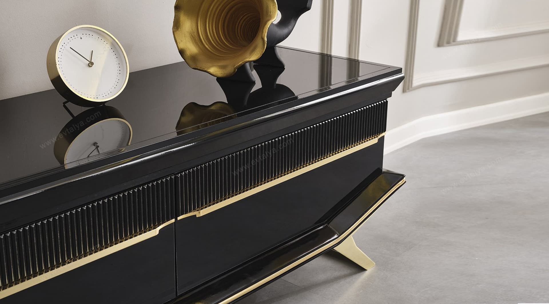 Masarati Siyah Gold Tv Ünitesi 5