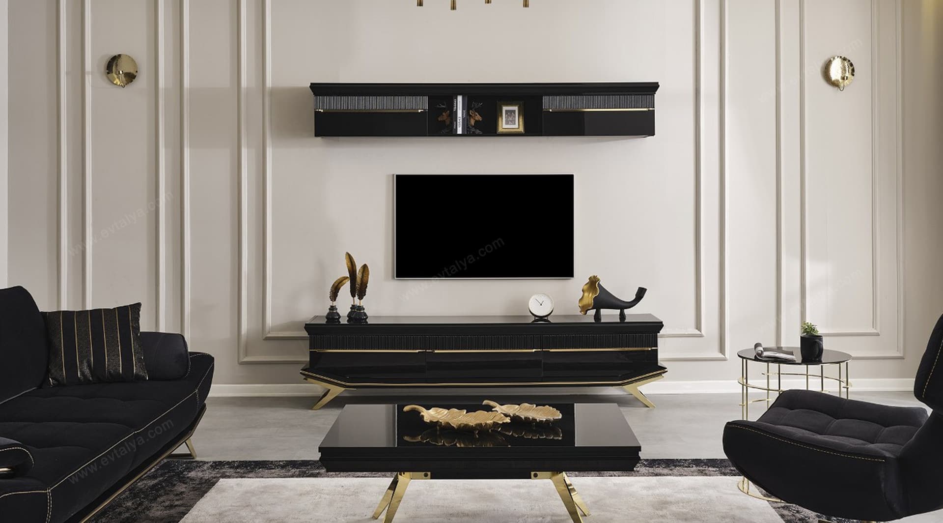 Masarati Siyah Gold Tv Ünitesi 2