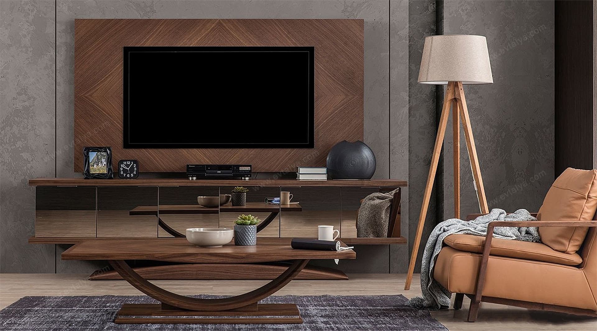 Massif Ceviz Modern Tv Ünitesi 2