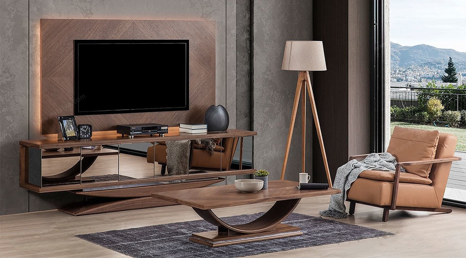 Massif Ceviz Modern Tv Ünitesi 1