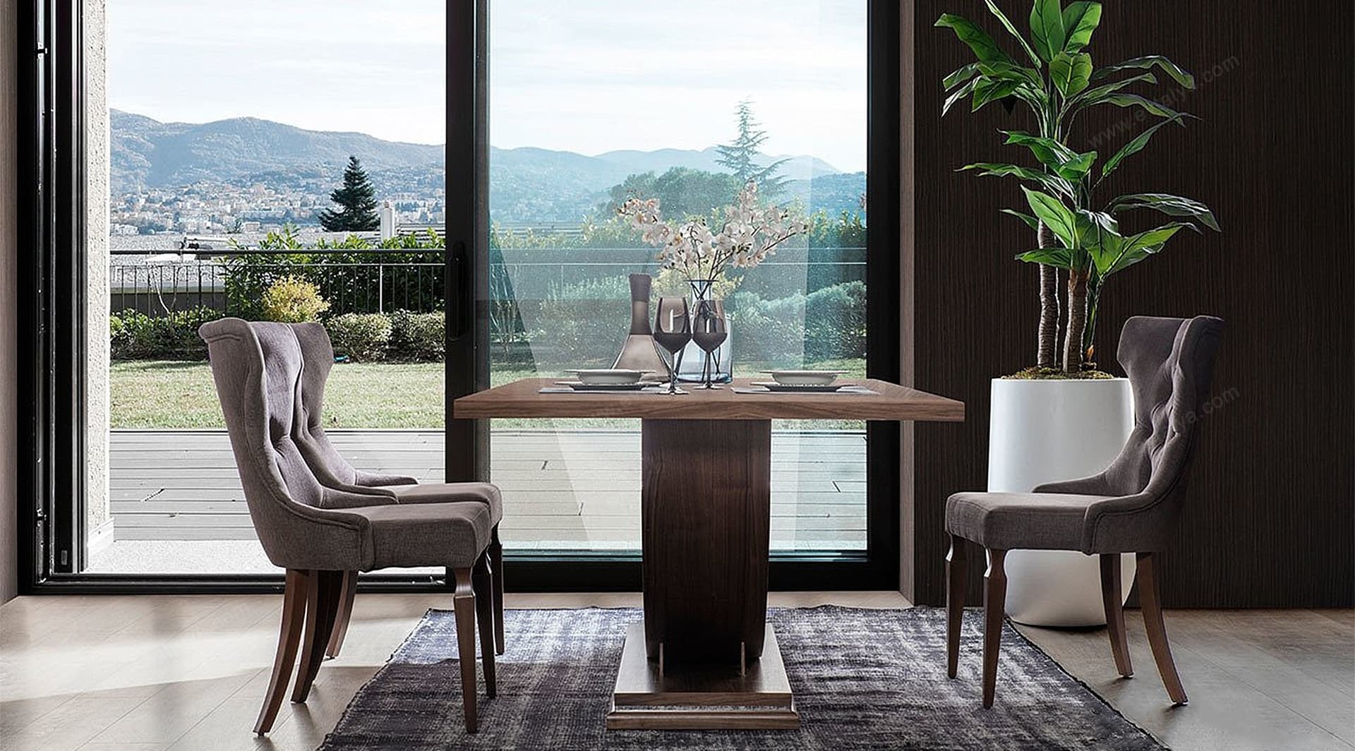 Massif Ceviz Modern Yemek Odası Takımı - Image 6