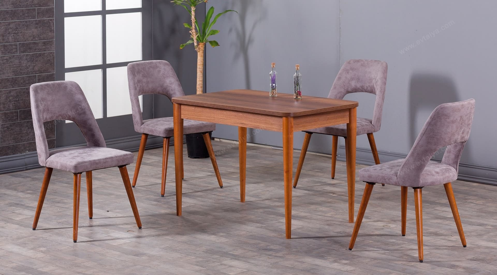 Miray Ceviz Modern Masa Takımı