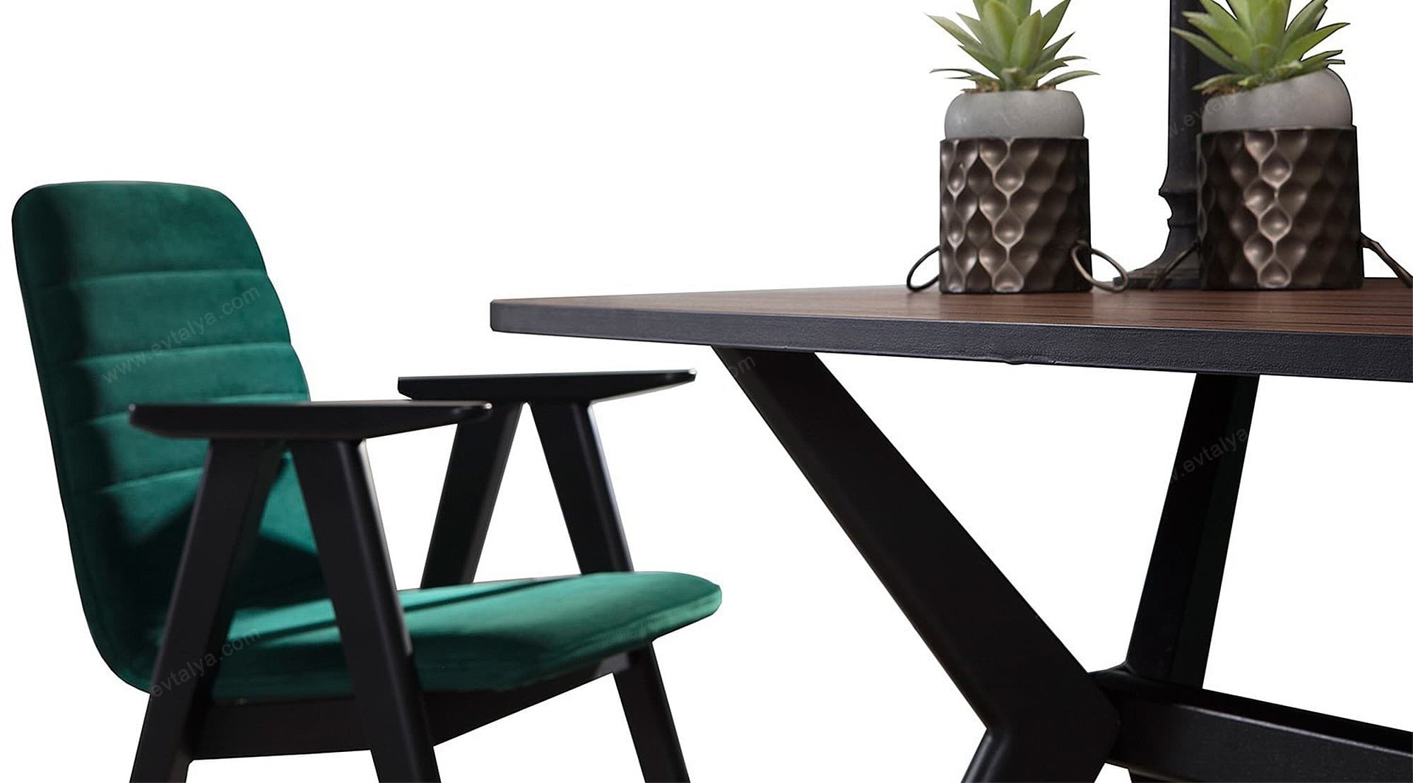 Monaco Siyah Modern Masa Takımı 3