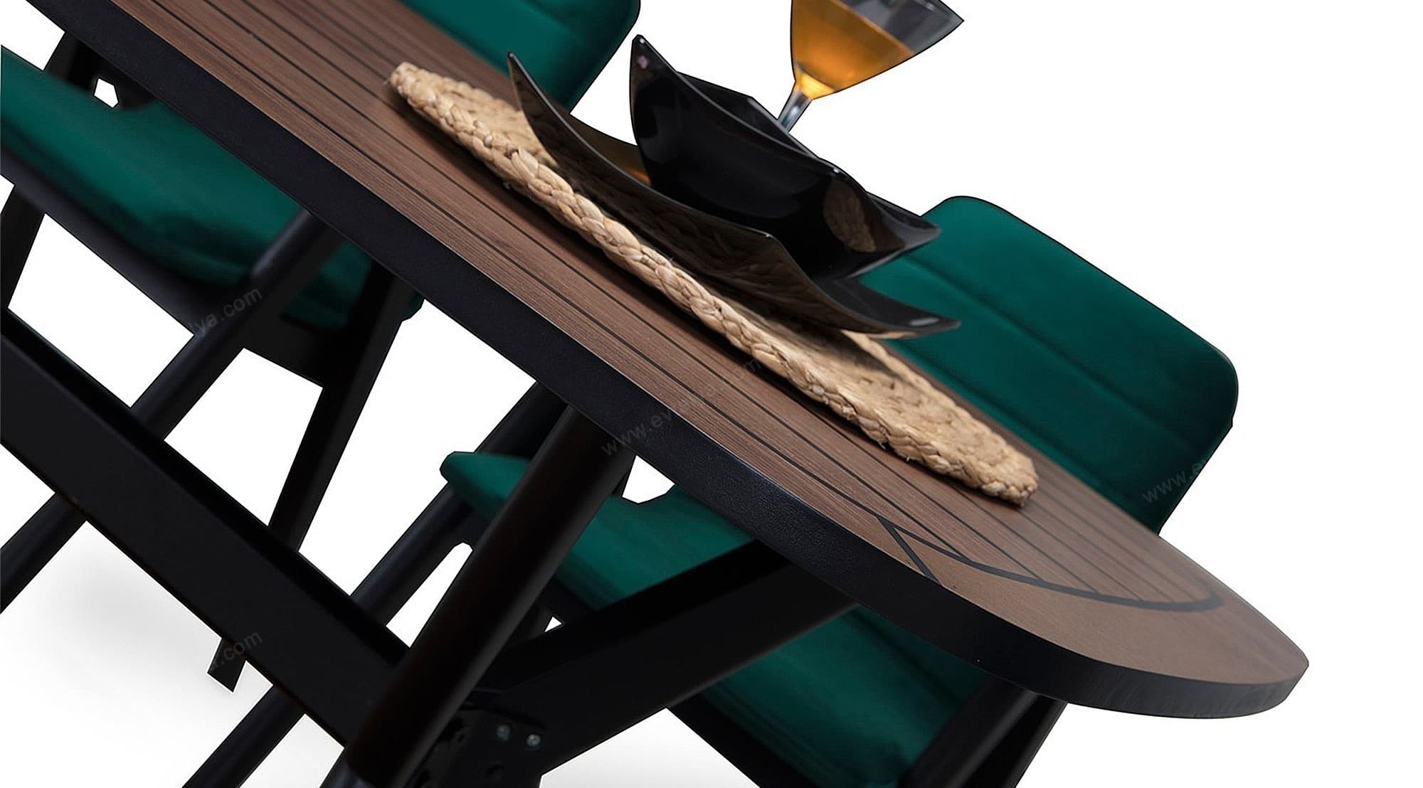 Monaco Siyah Modern Masa Takımı 5