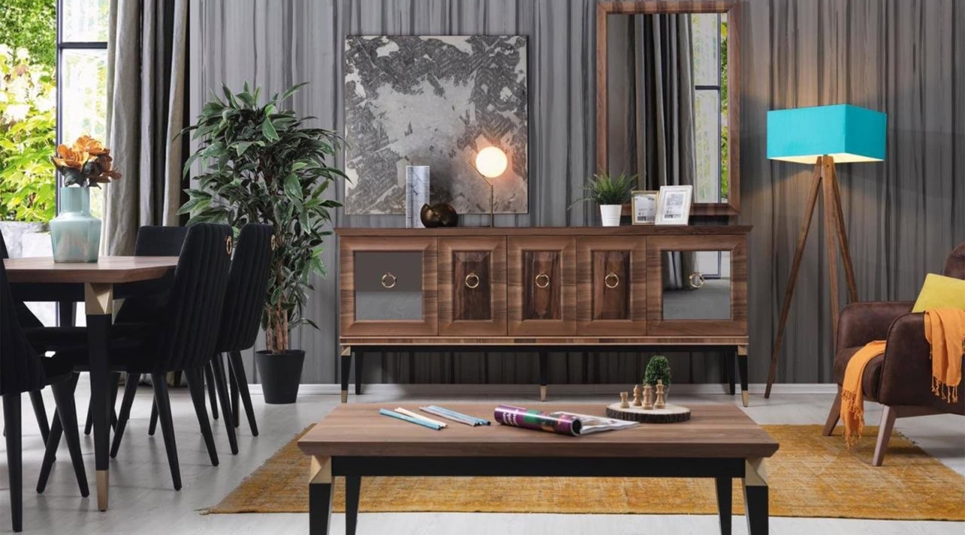 Monza Ahşap Yemek Odası Takımı - Image 2