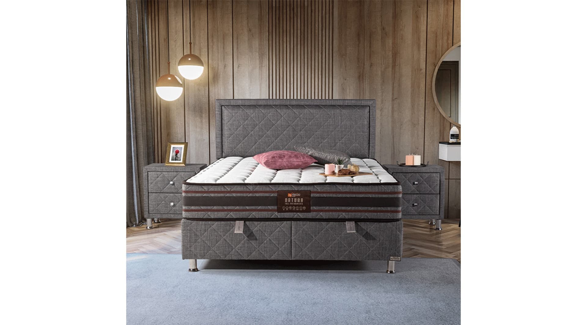 Natura 160x200 Baza Yatak Set - Image 1