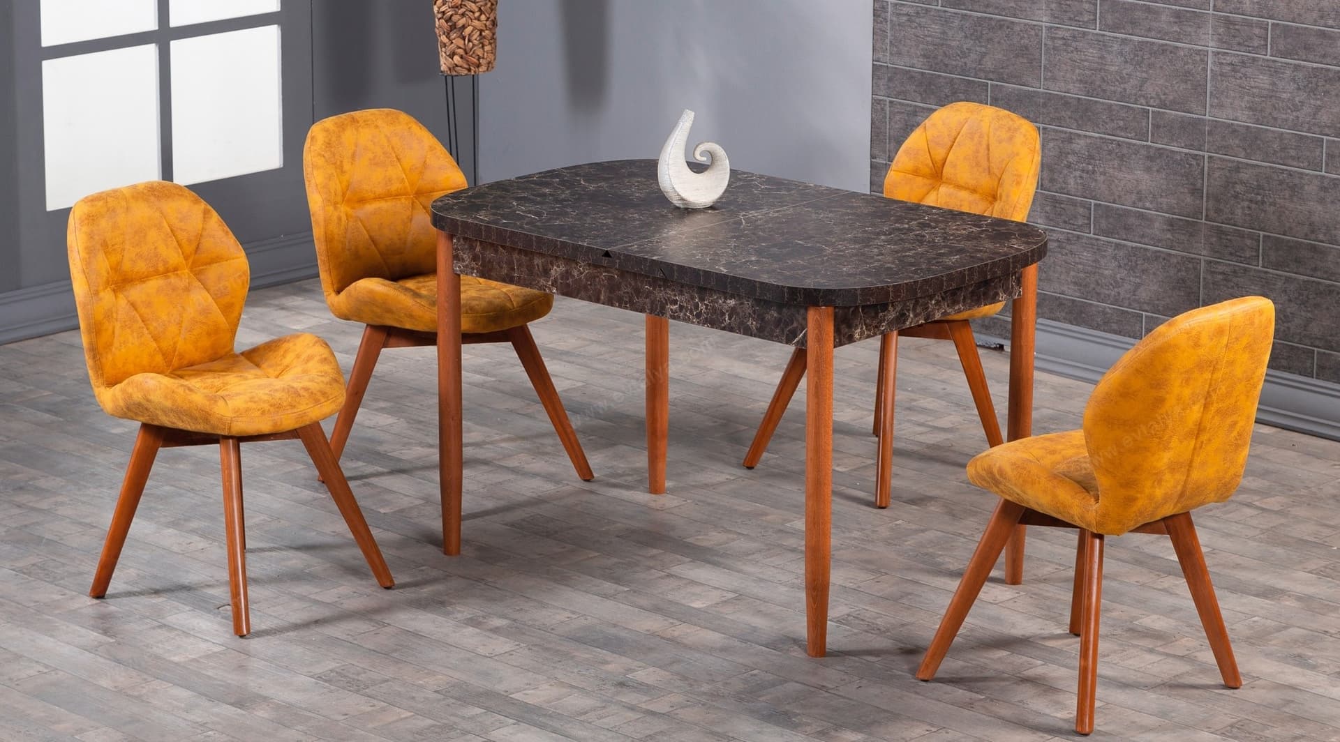 Nepal Sarı Modern Masa Takımı