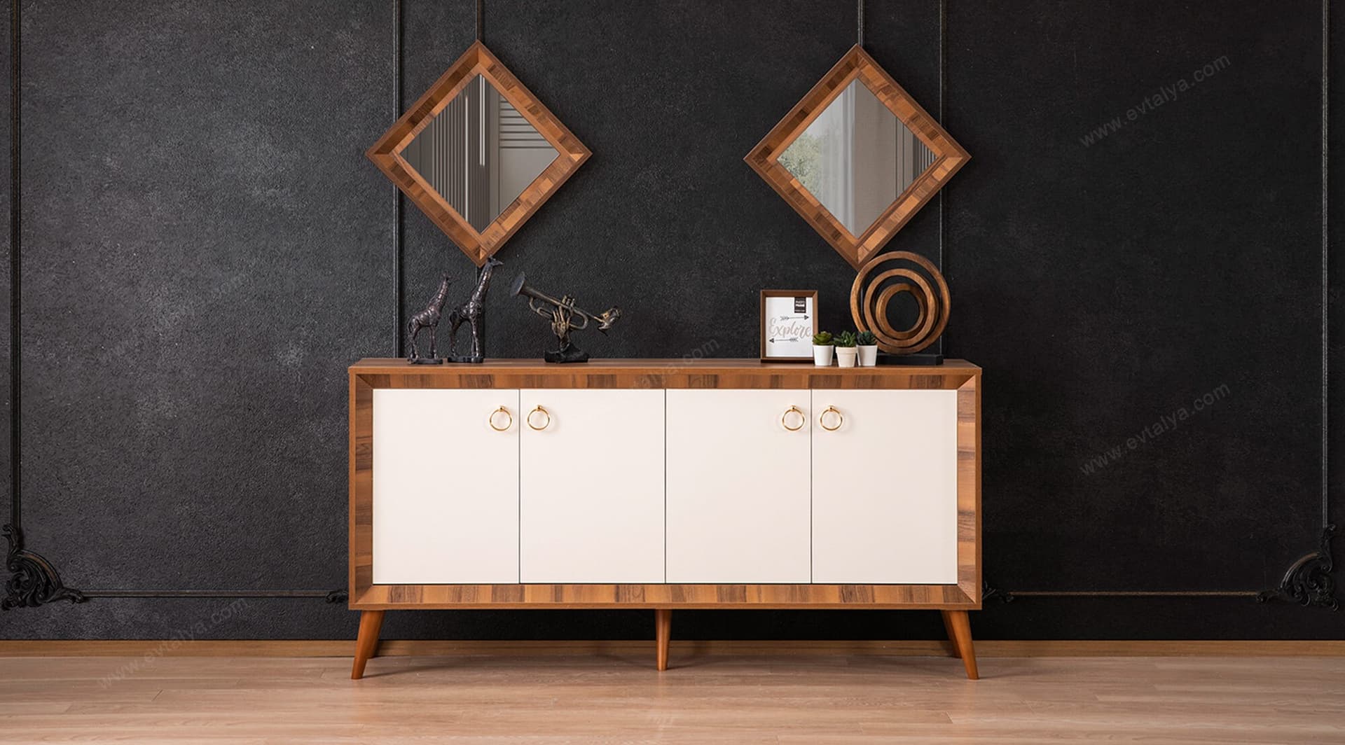 Nisan Ahşap Ekru Konsol - Image 1