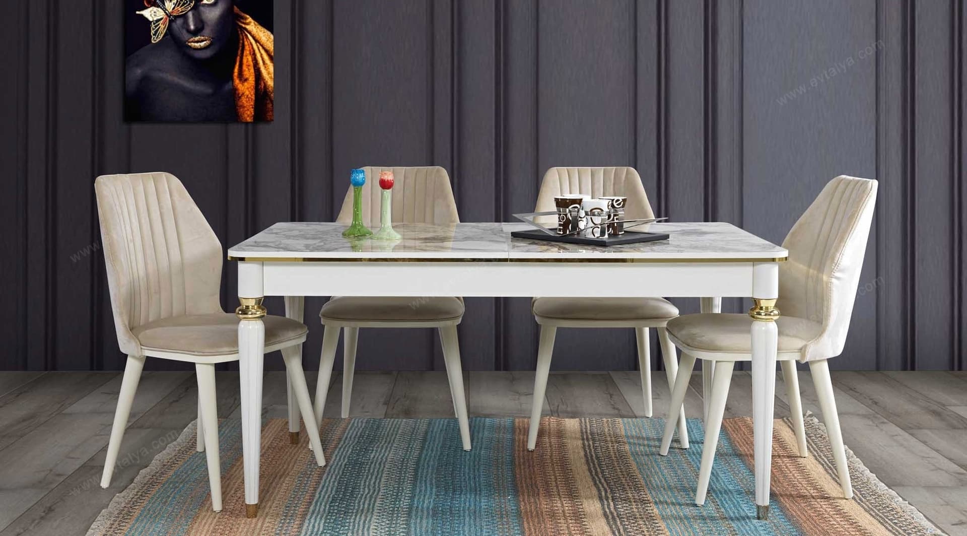 Nova Ekru Modern Yemek Odası Takımı 2