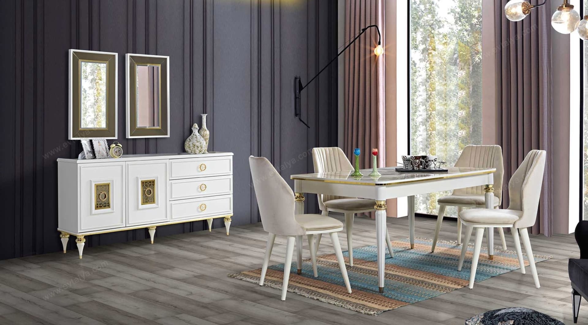Nova Ekru Modern Yemek Odası Takımı 1