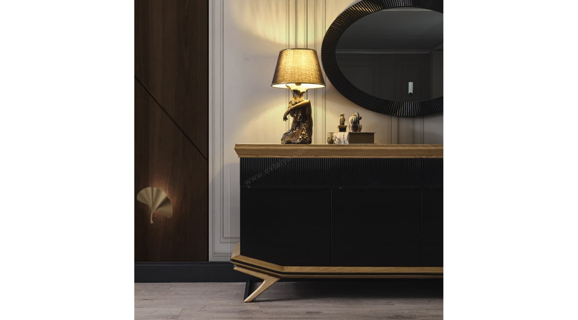 Okyanus Ahşap Siyah Konsol - Image 4