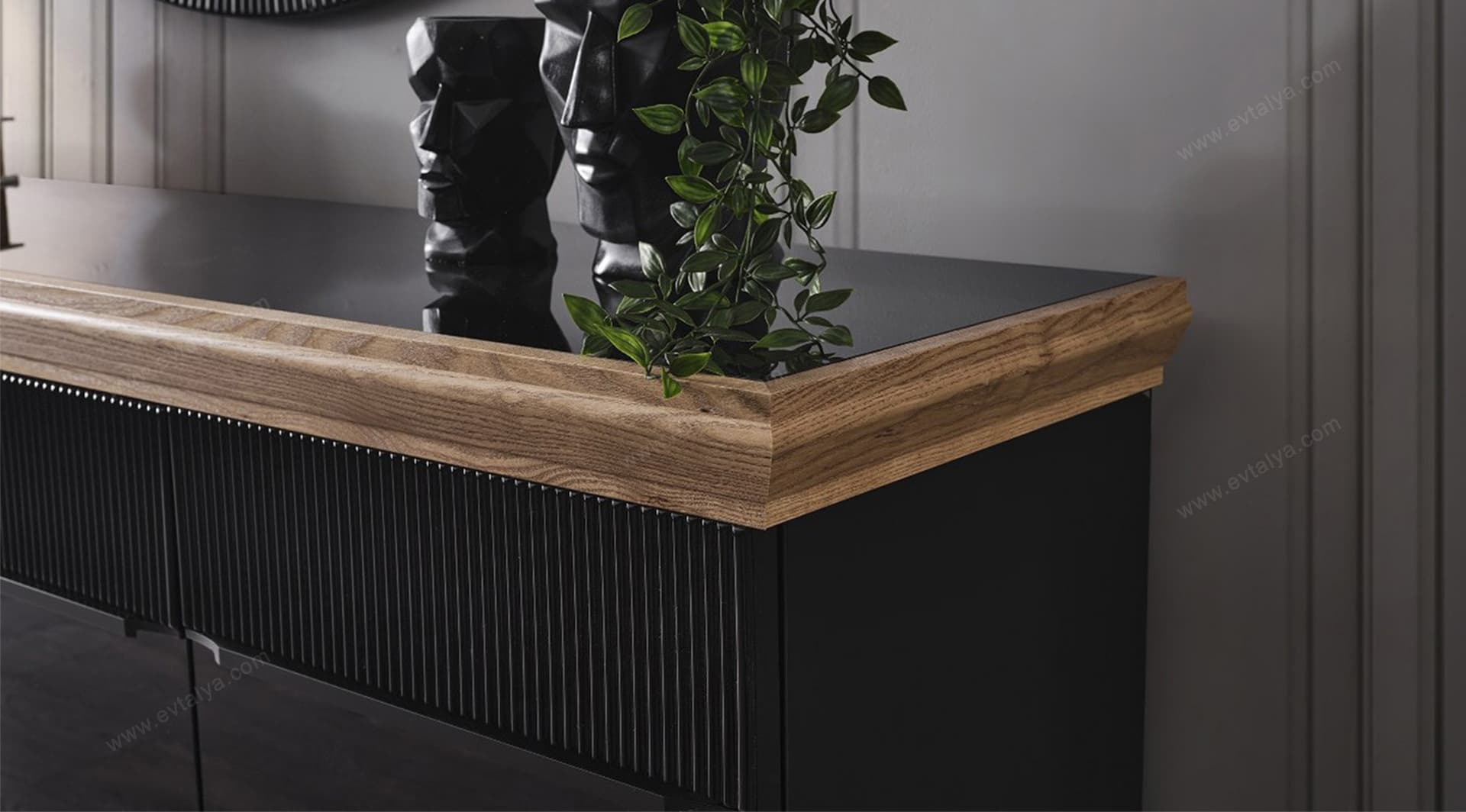 Okyanus Ahşap Siyah Konsol - Image 3