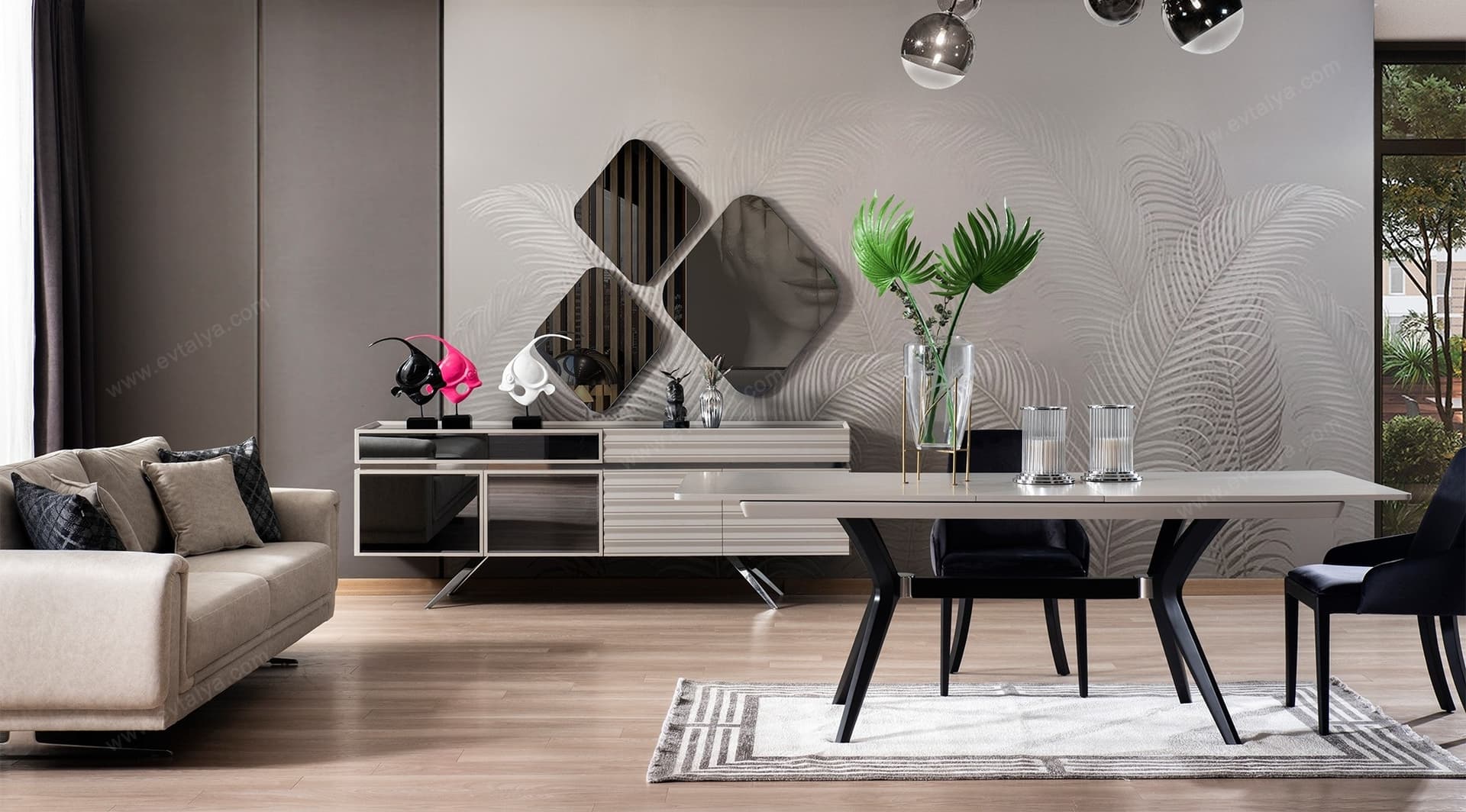 Opera Siyah Yemek Odası Takımı - Image 2