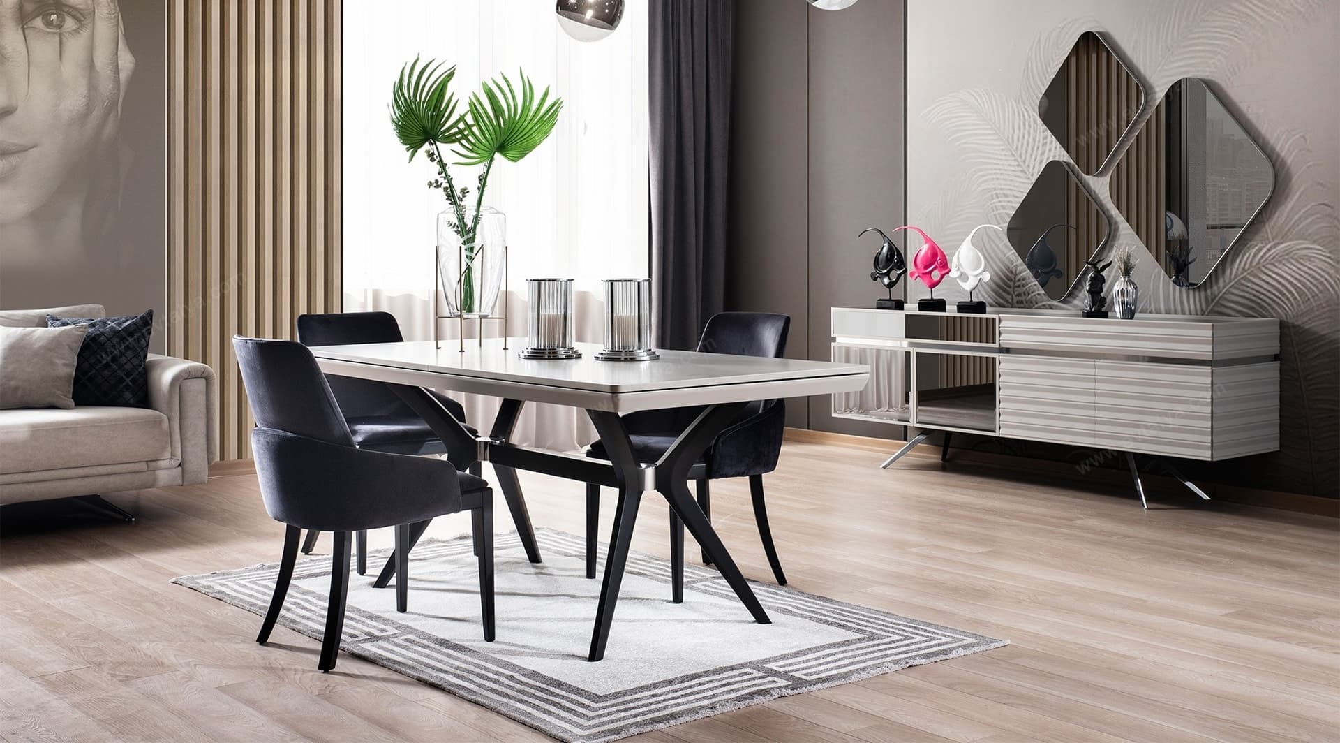 Opera Siyah Yemek Odası Takımı - Image 1