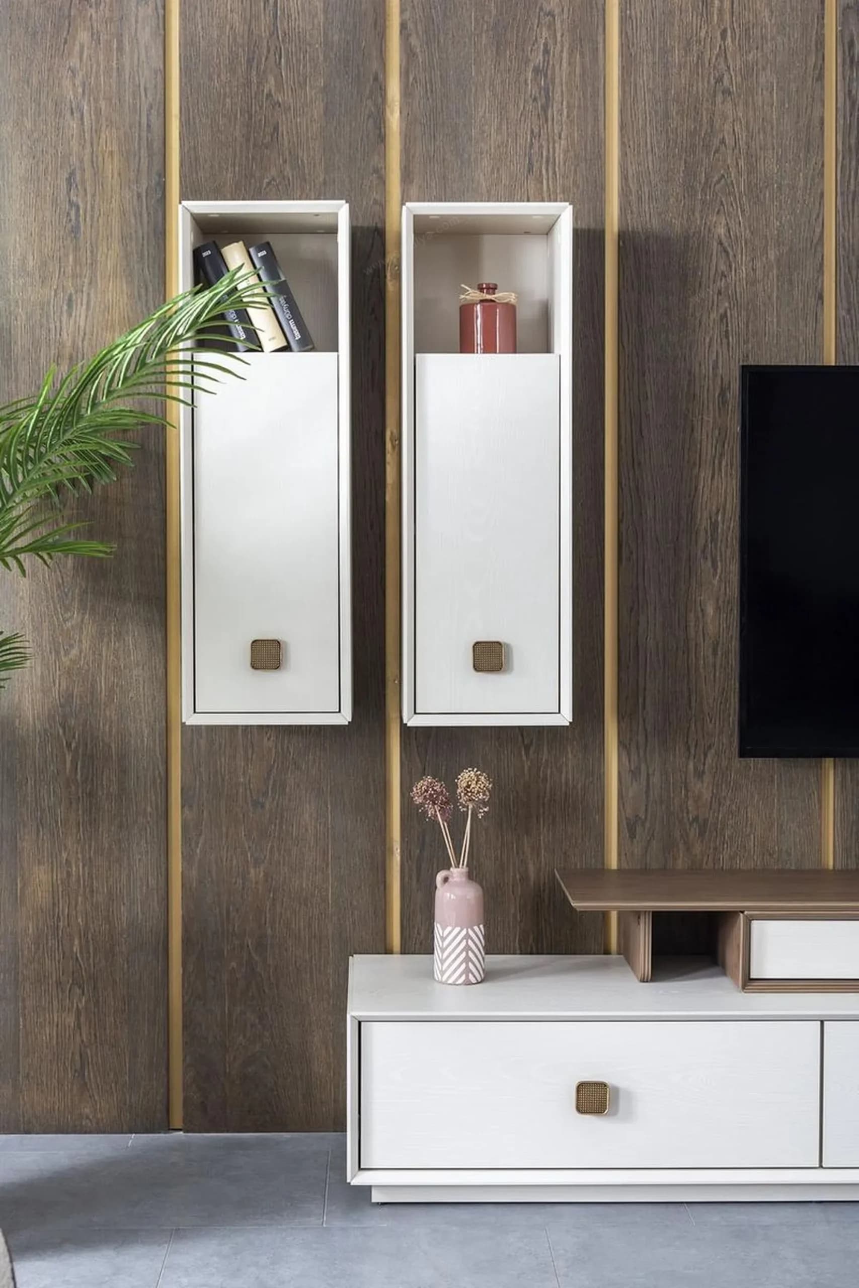 Orjin Ahşap Puflu TV Ünitesi 4