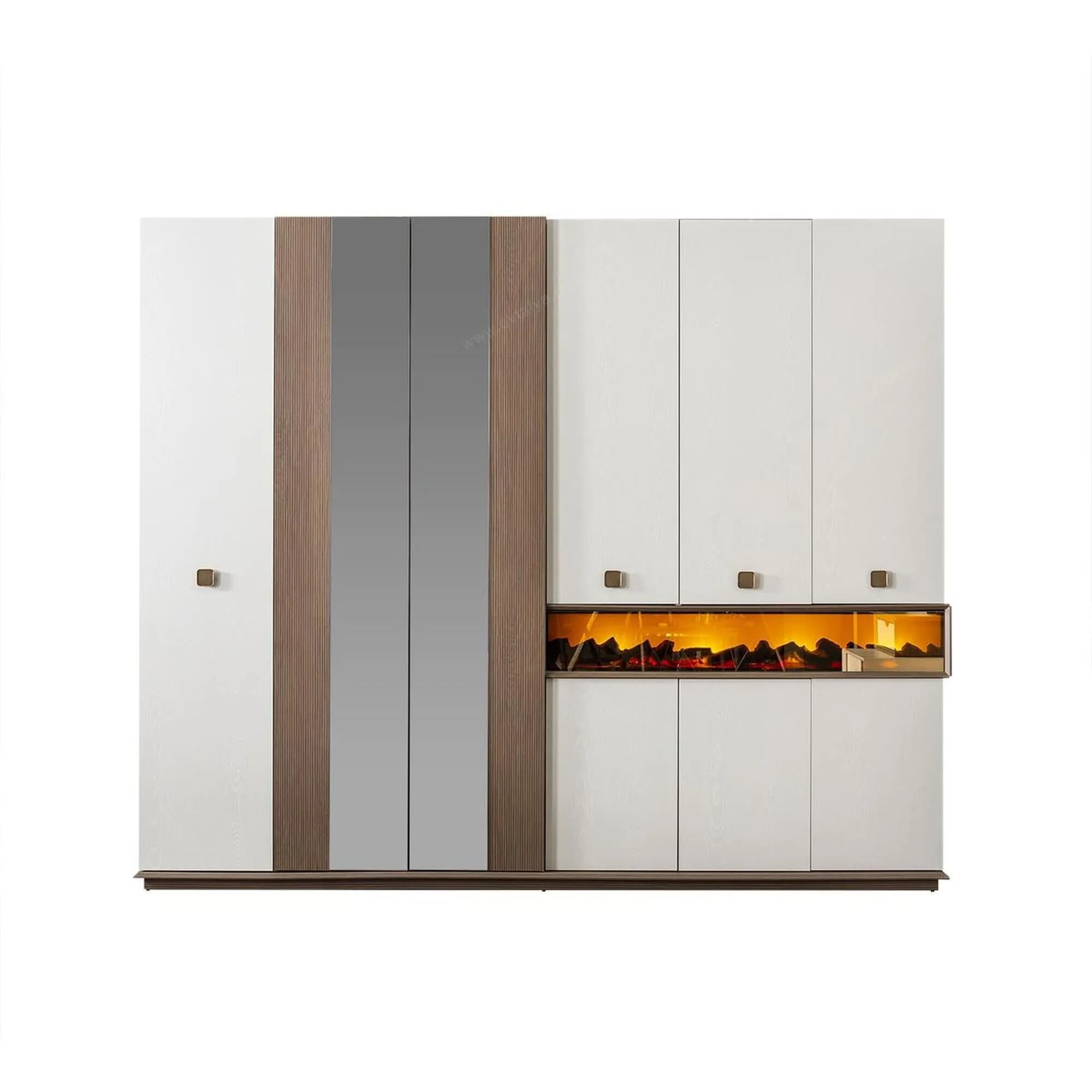 Orjin 6 Kapaklı, Şömineli Gardırop - Image 1