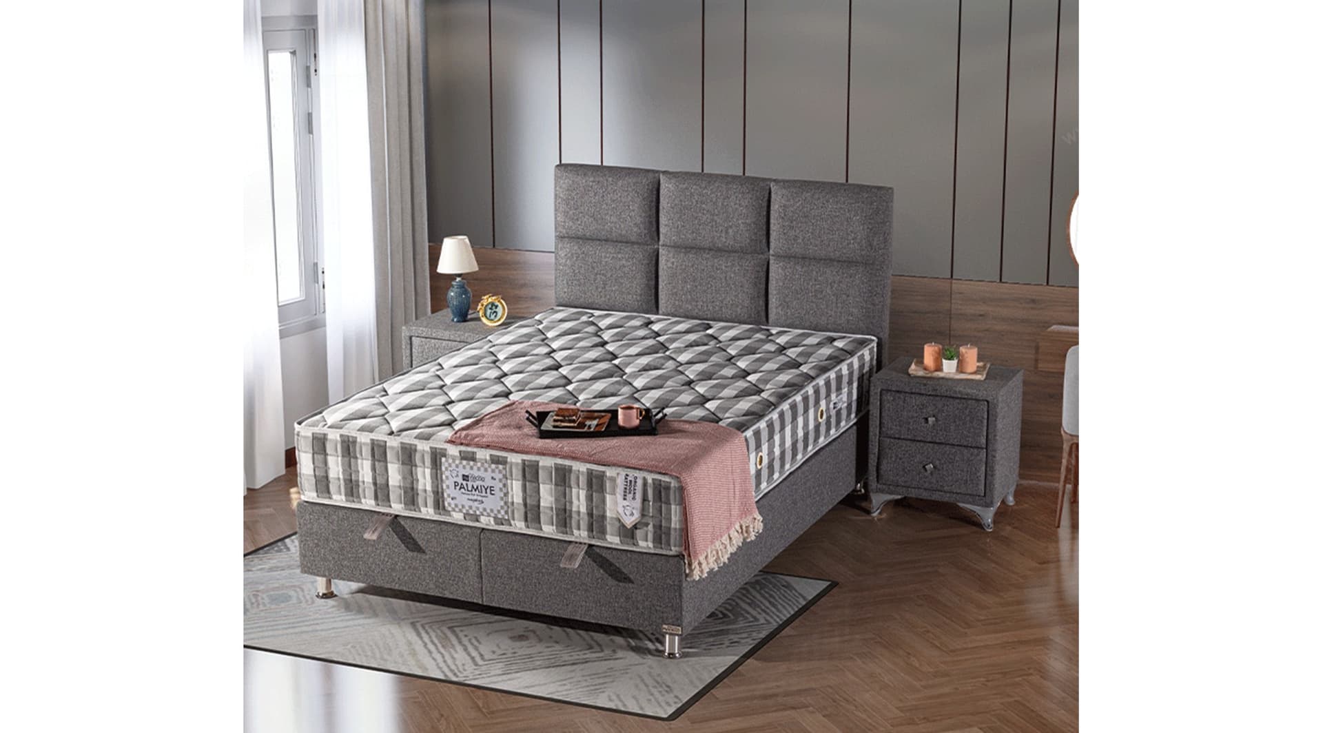 Palmiye 160x200 Baza Yatak Set 1