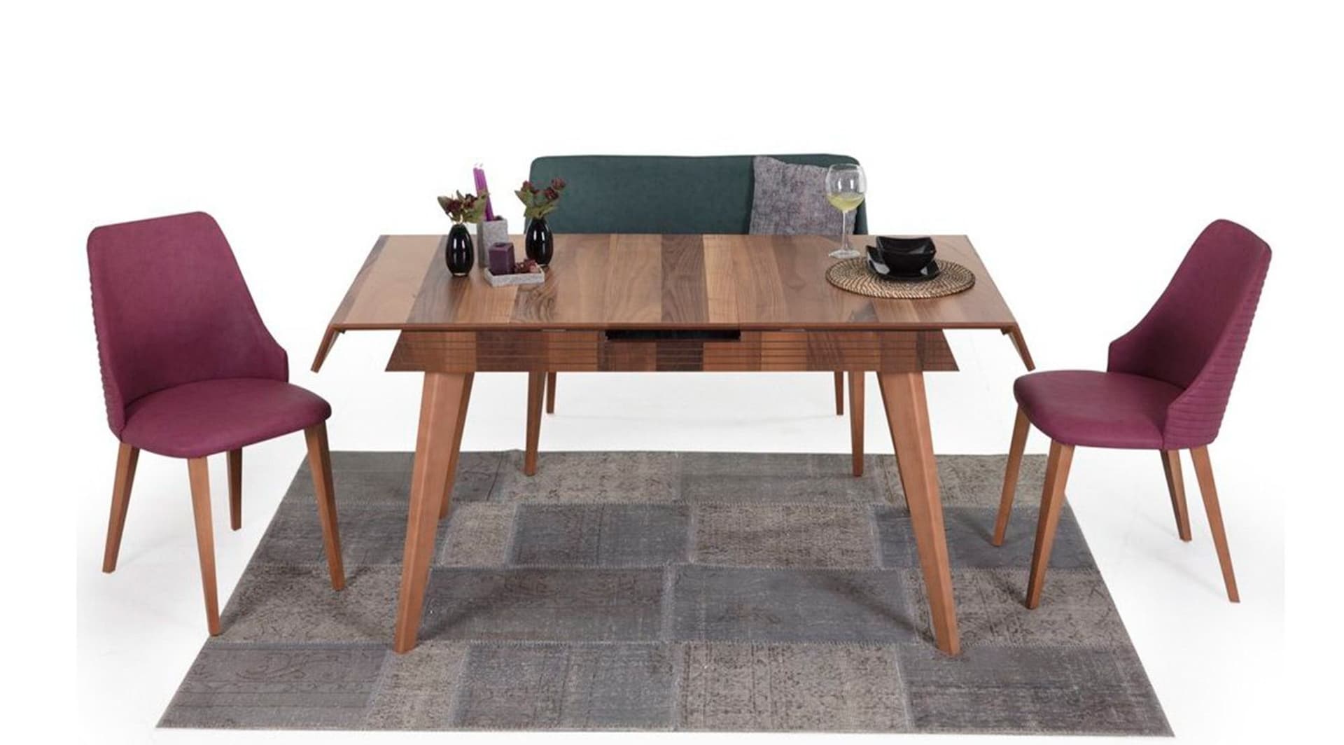 Petra Banklı Masa Sandalye Takımı 2