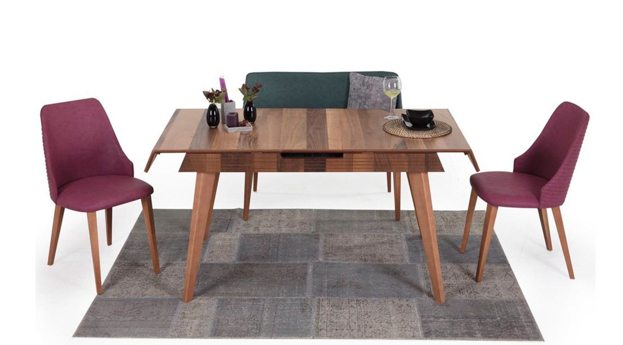 Petra Banklı Masa Sandalye Takımı 2