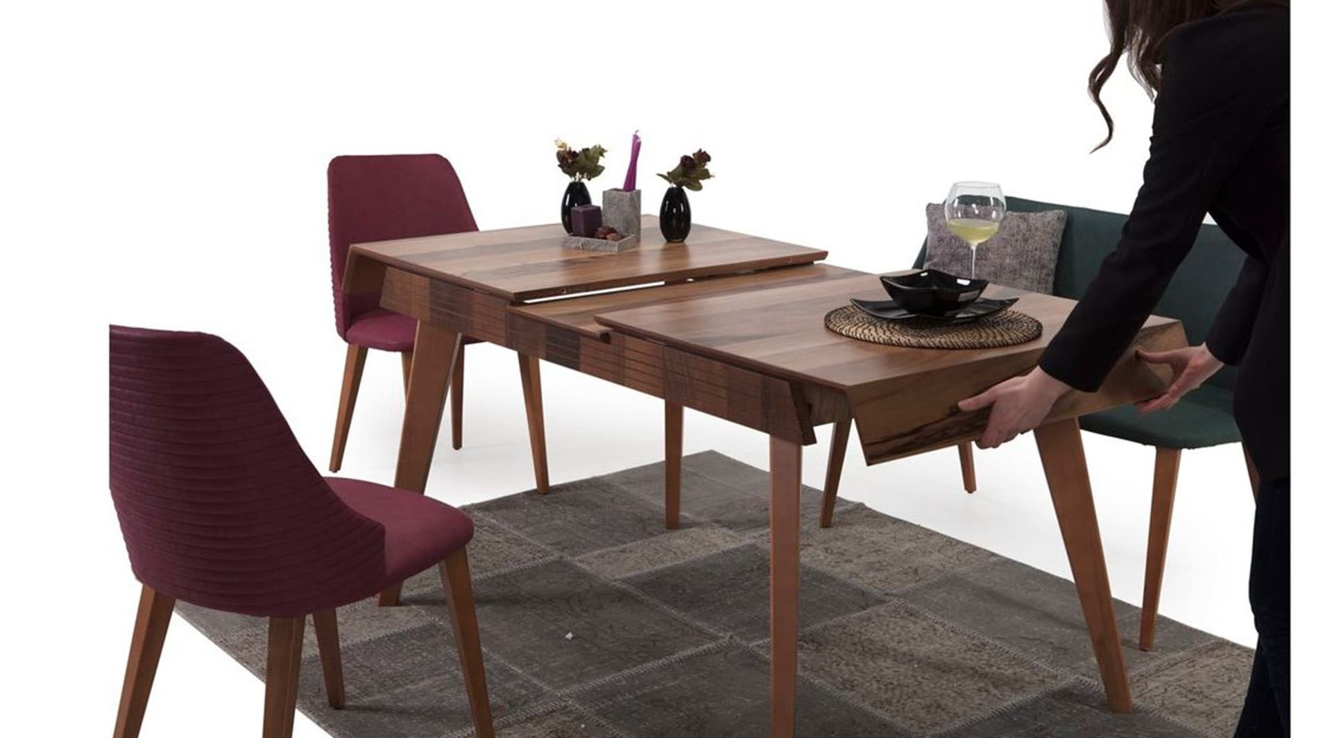 Petra Banklı Masa Sandalye Takımı 3