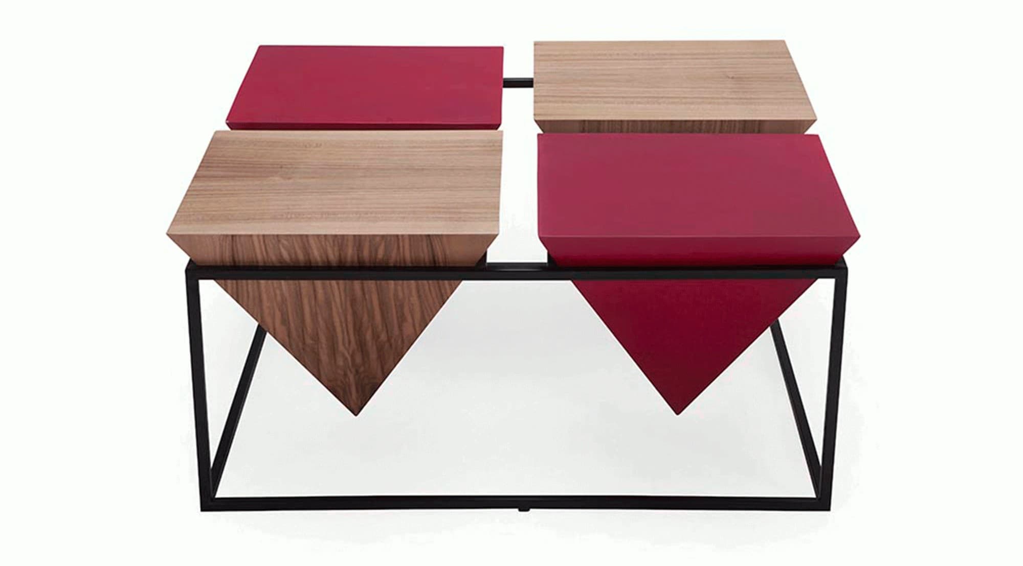 Pm Piramit Renkli Metal Orta Sehpa 1