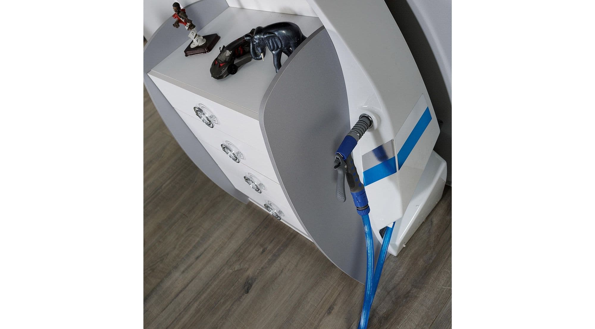 Police Modern Gri Beyaz Şifonyer - Image 2