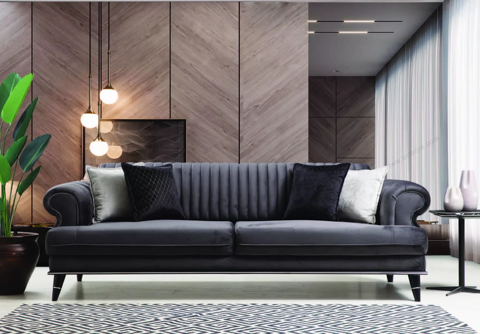 Polo Avangard Siyah Krom Üçlü Koltuk - Image 1