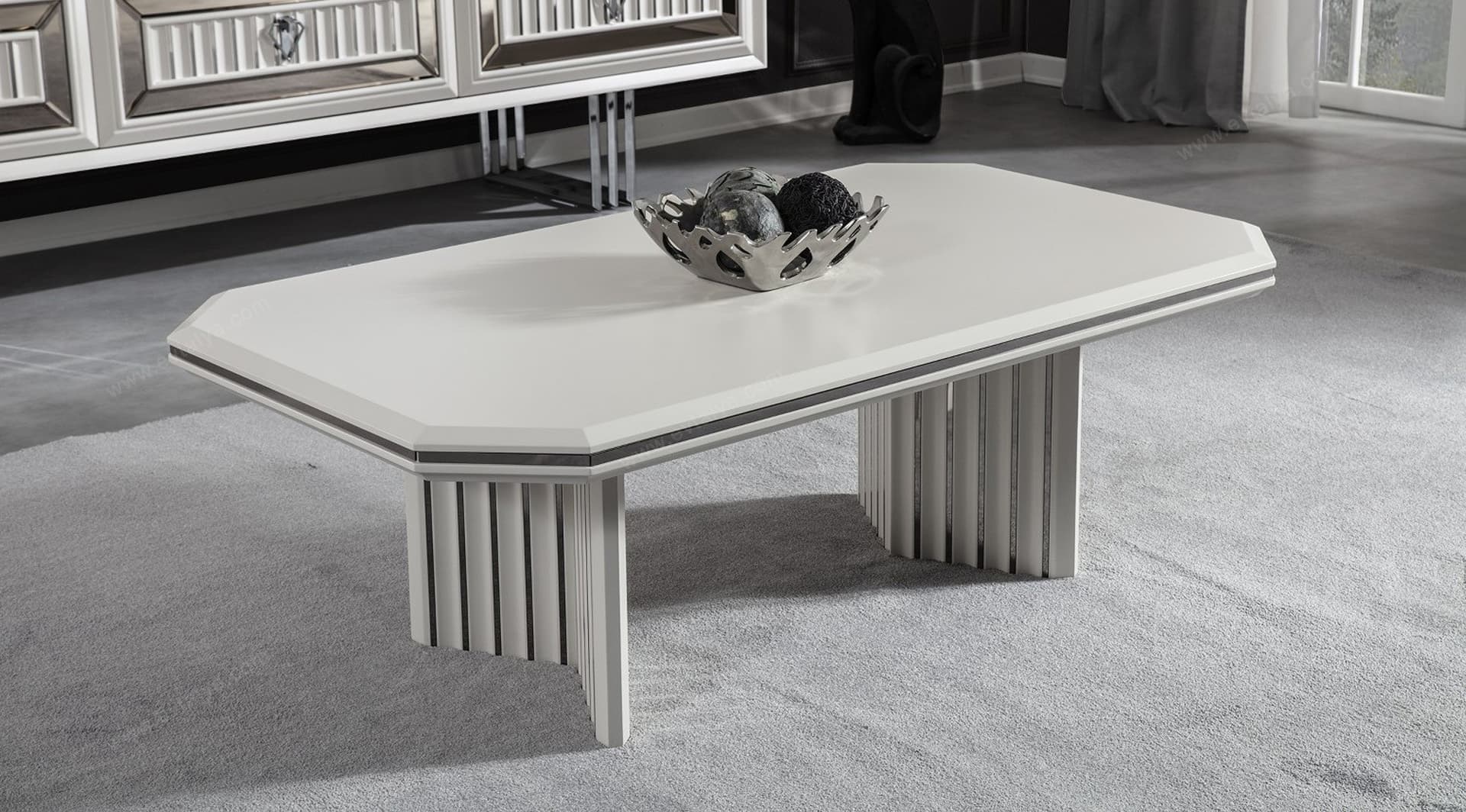 Roma Art Deco Beyaz Tv Ünitesi - Image 5