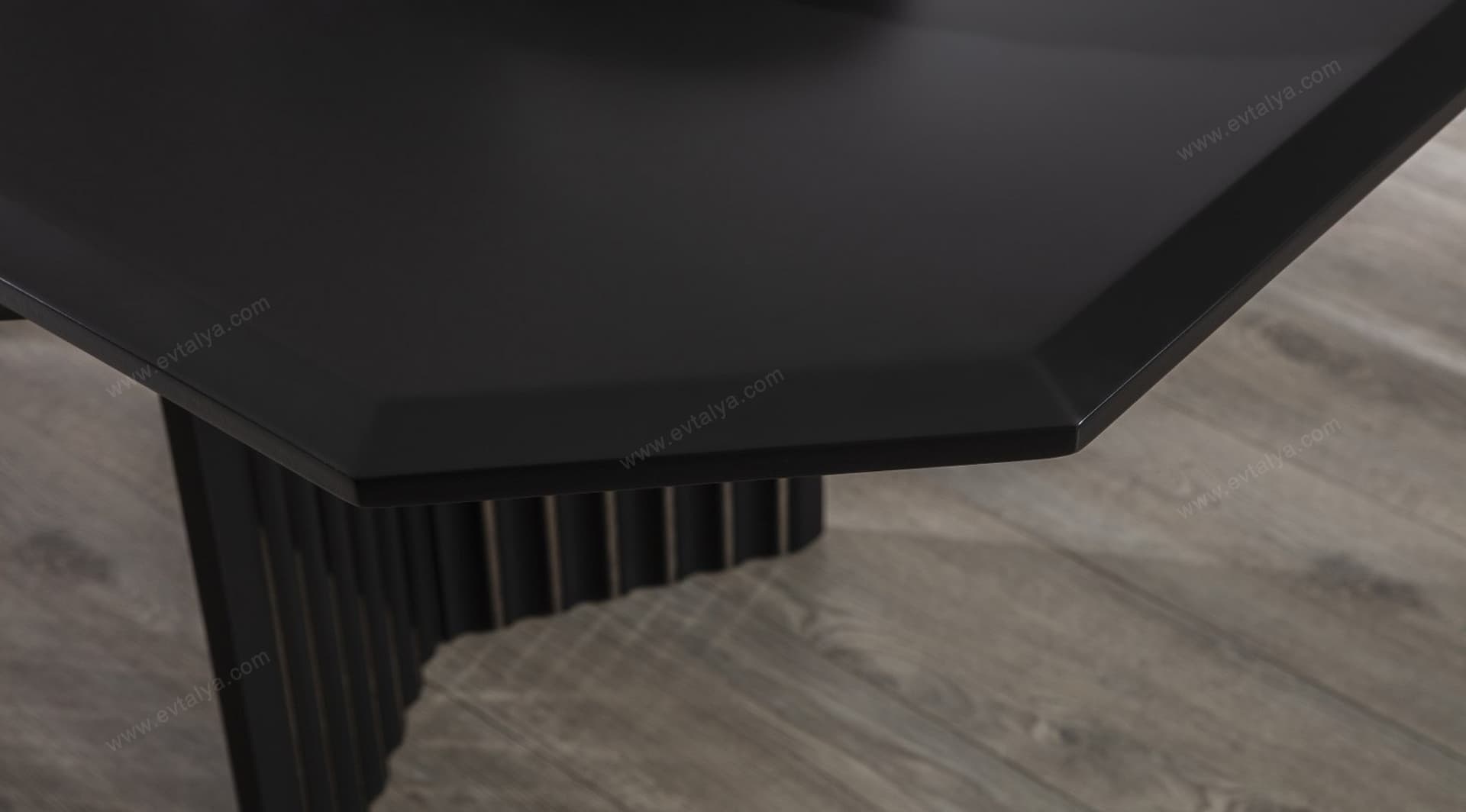 Roma Art Deco Siyah Masa - Image 3