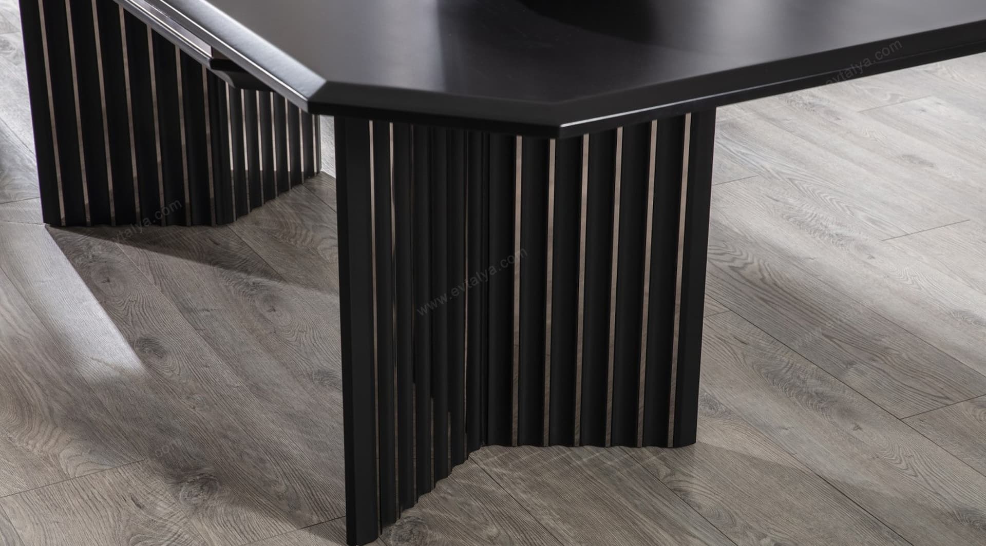 Roma Art Deco Siyah Masa - Image 4