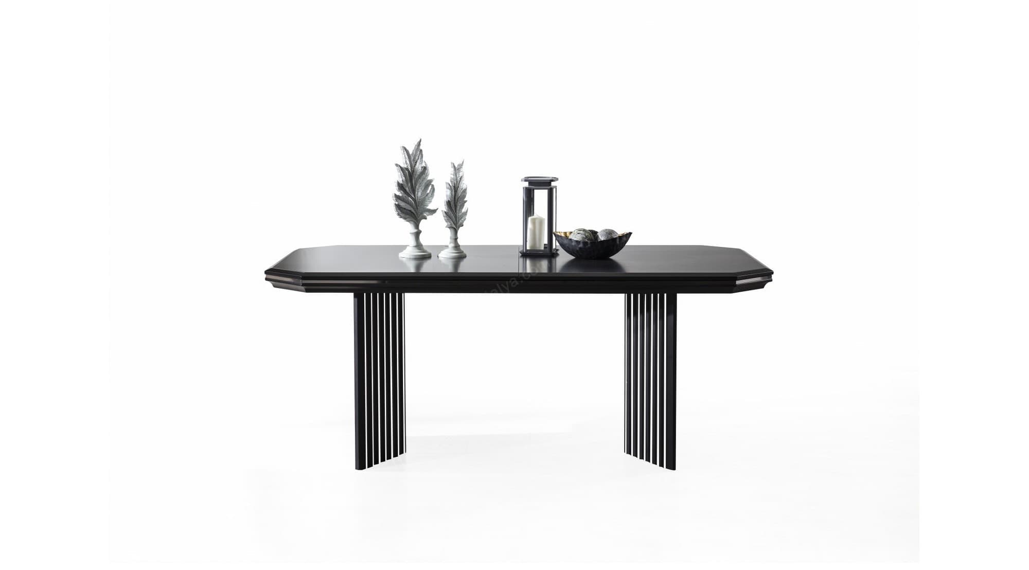 Roma Art Deco Siyah Yemek Odası Takımı - Image 5