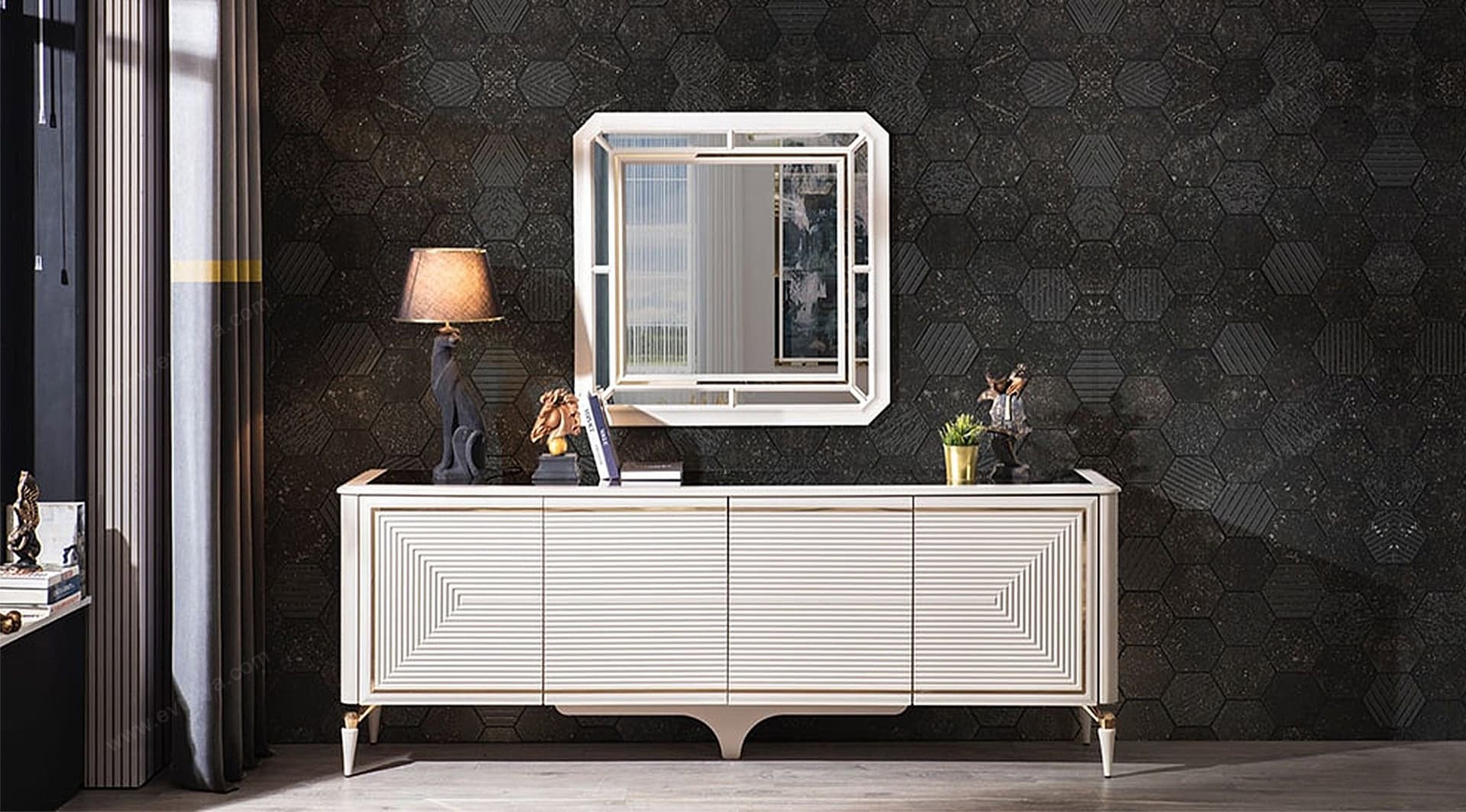 Safir Modern Aynalı Konsol - Image 1