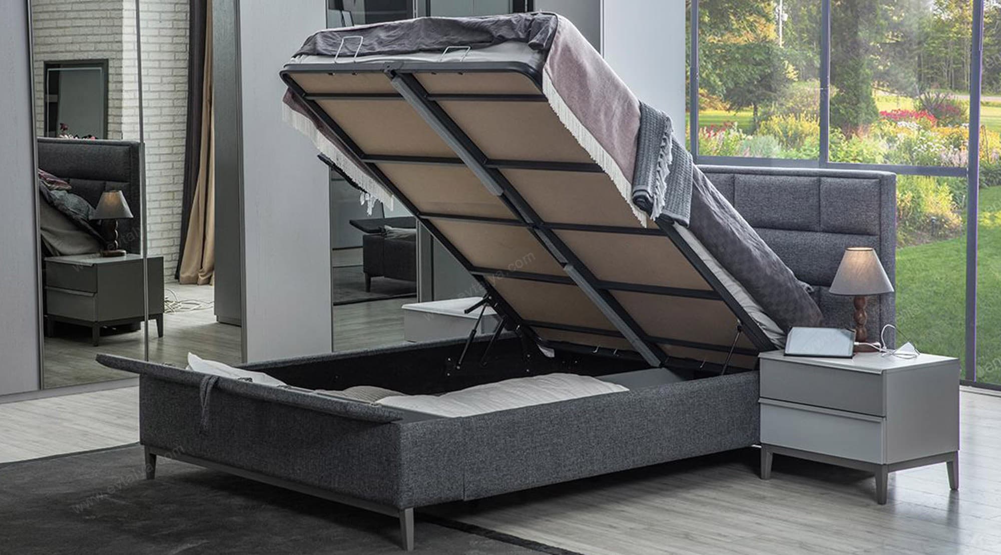 Salda Sürgülü Tv'li Yatak Odası Takımı - Image 4