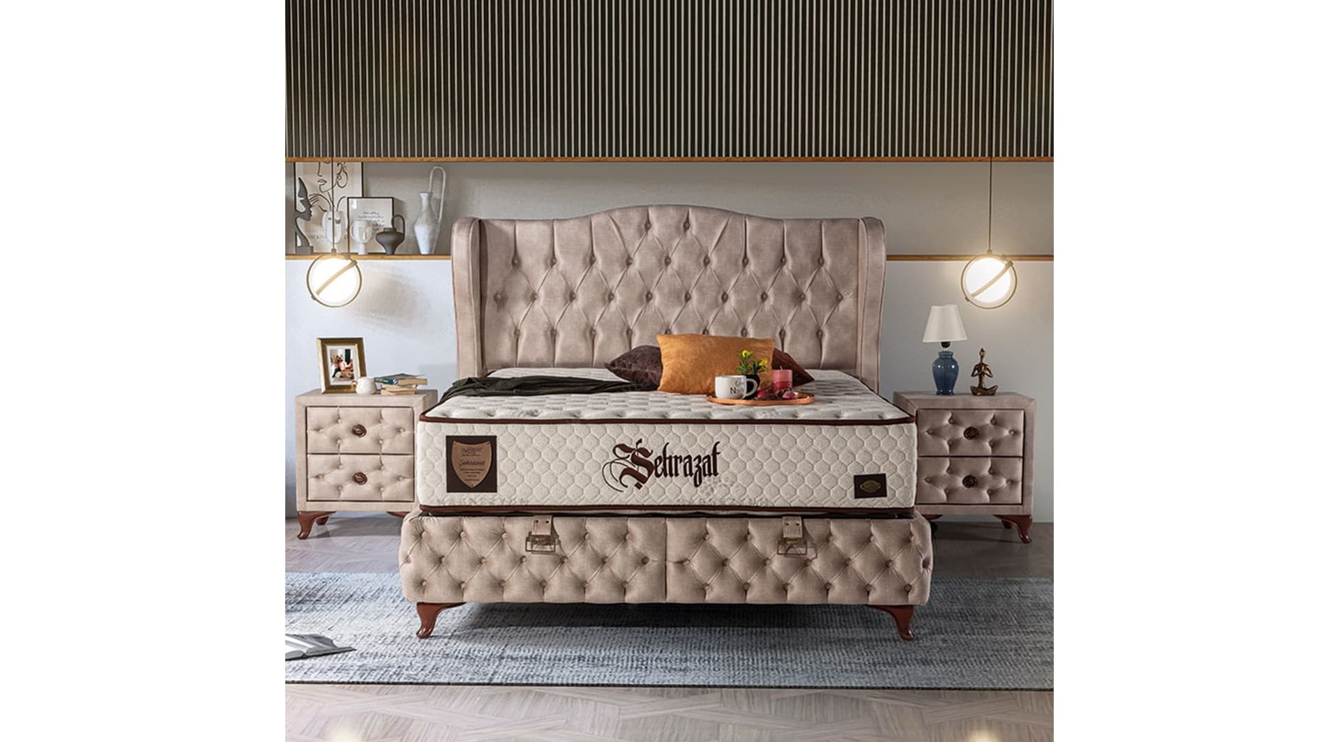 Şehrazat 160x200 Baza Yatak Set 1