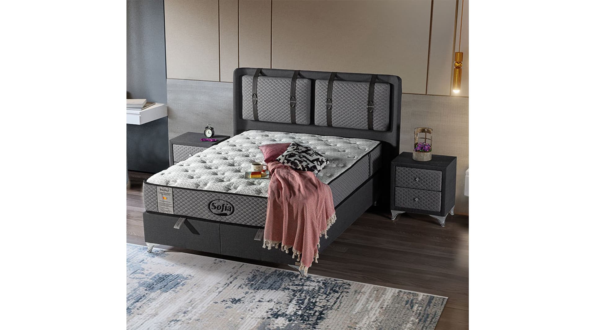 Sofia 160x200 Baza Yatak Set - Image 1