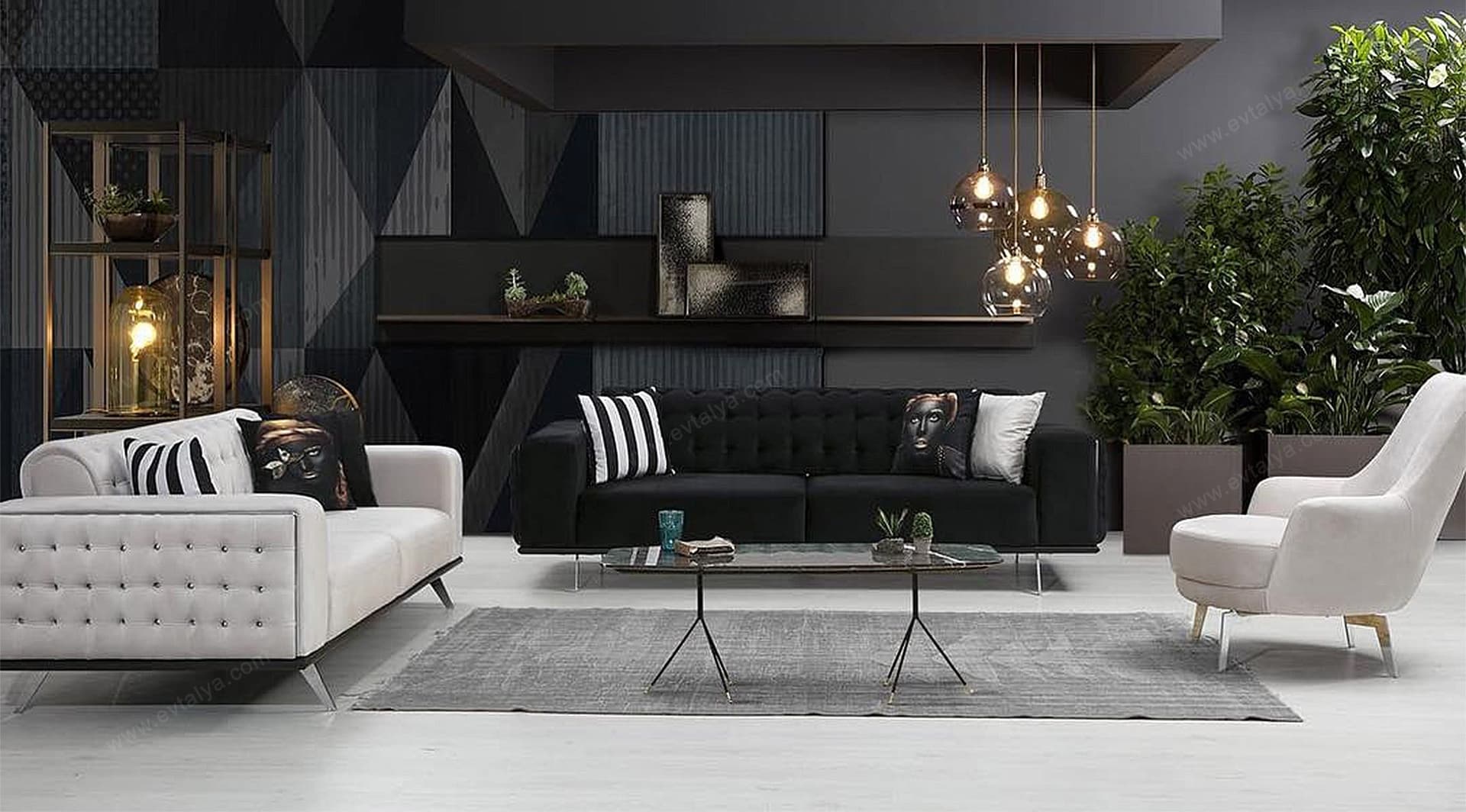 Star Beyaz Chester Koltuk Takımı - Image 1