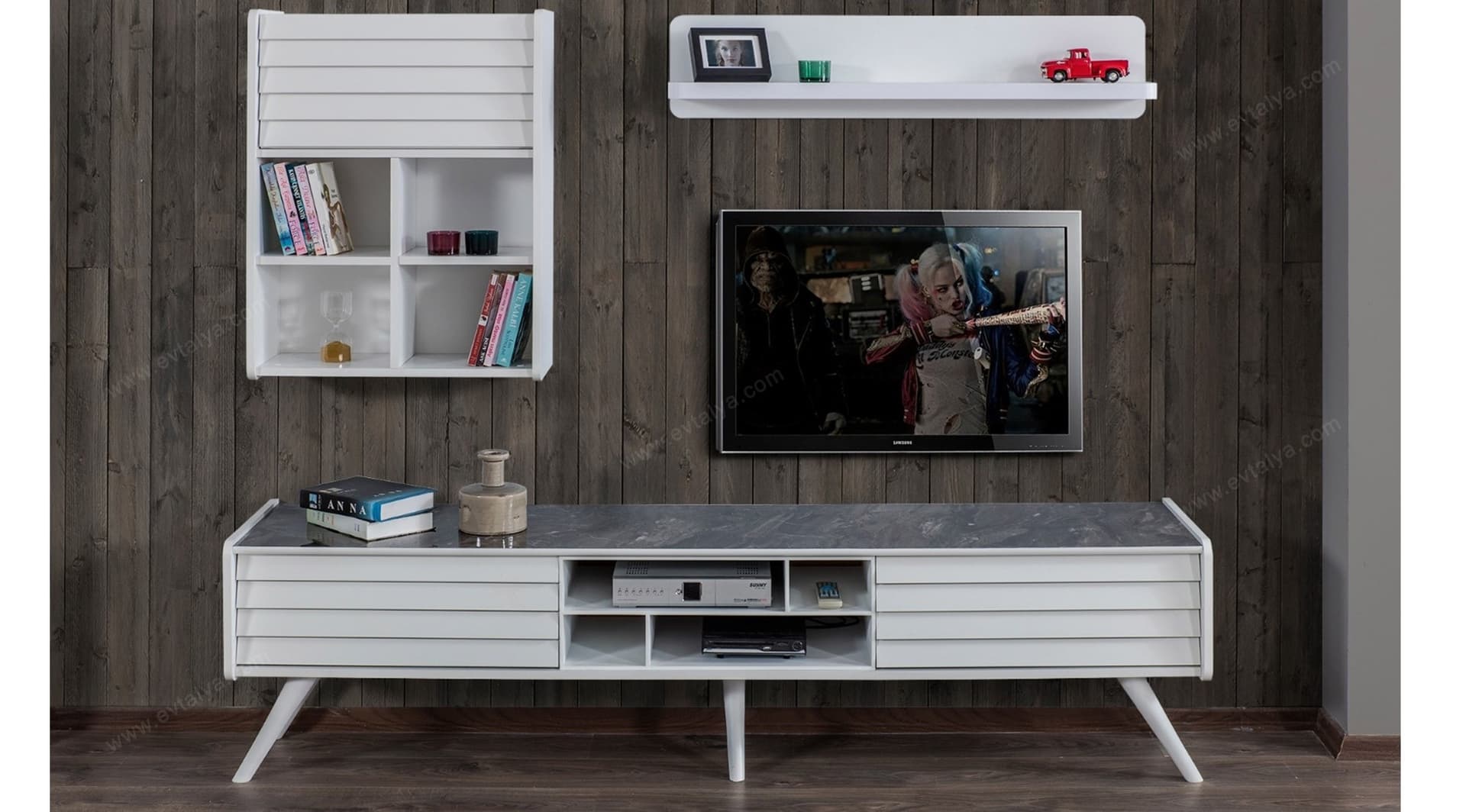 Star Beyaz Modern Tv Ünitesi - Image 1