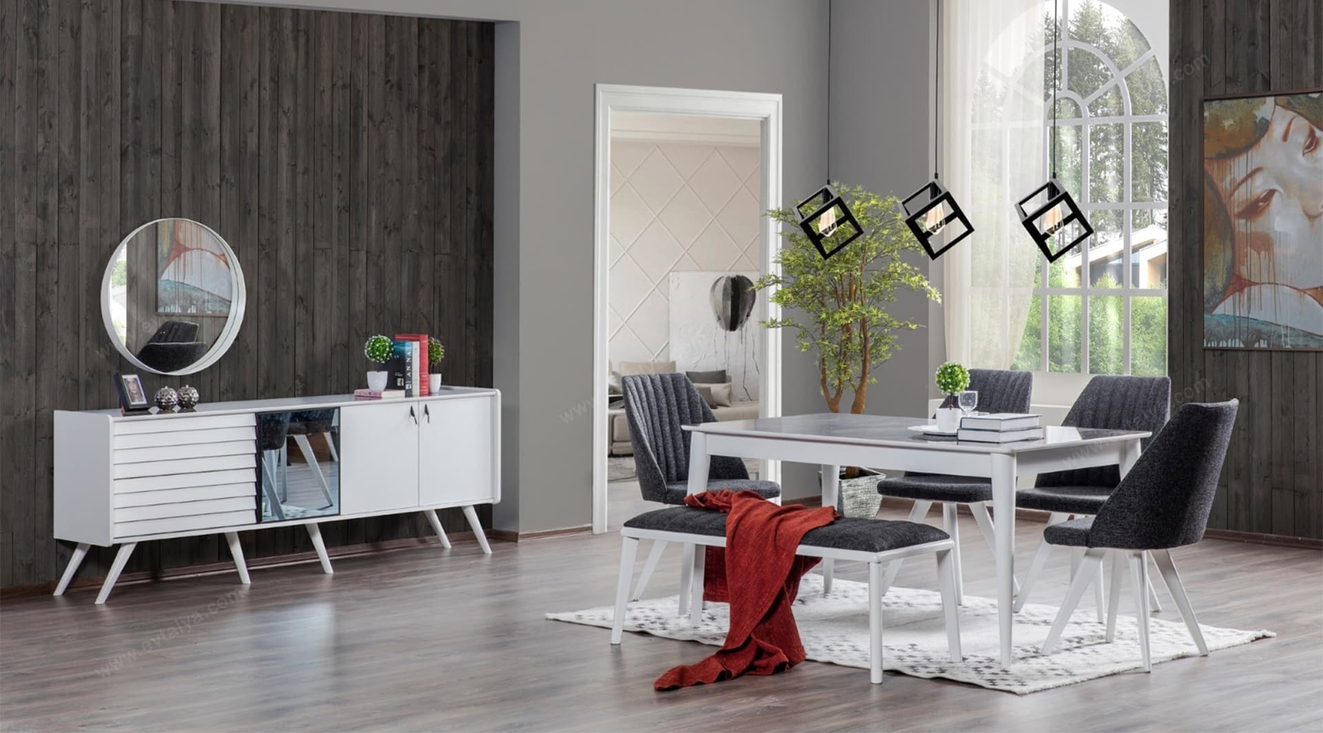 Star Beyaz Modern Yemek Odası Takımı 1