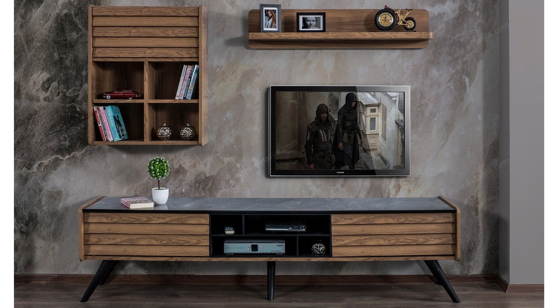 Star Ahşap Modern Tv Ünitesi