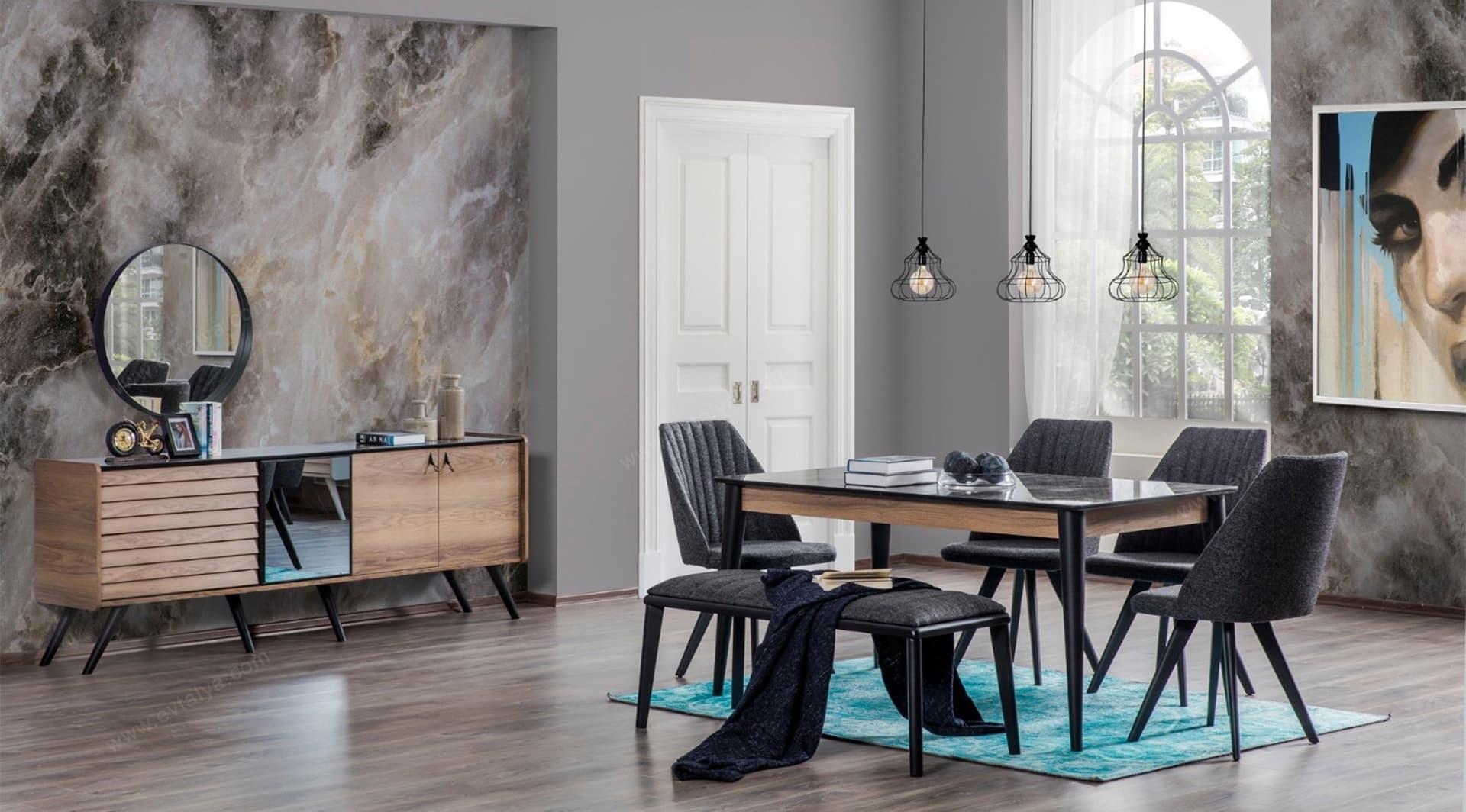 Star Ahşap Modern Yemek Odası Takımı - Image 1