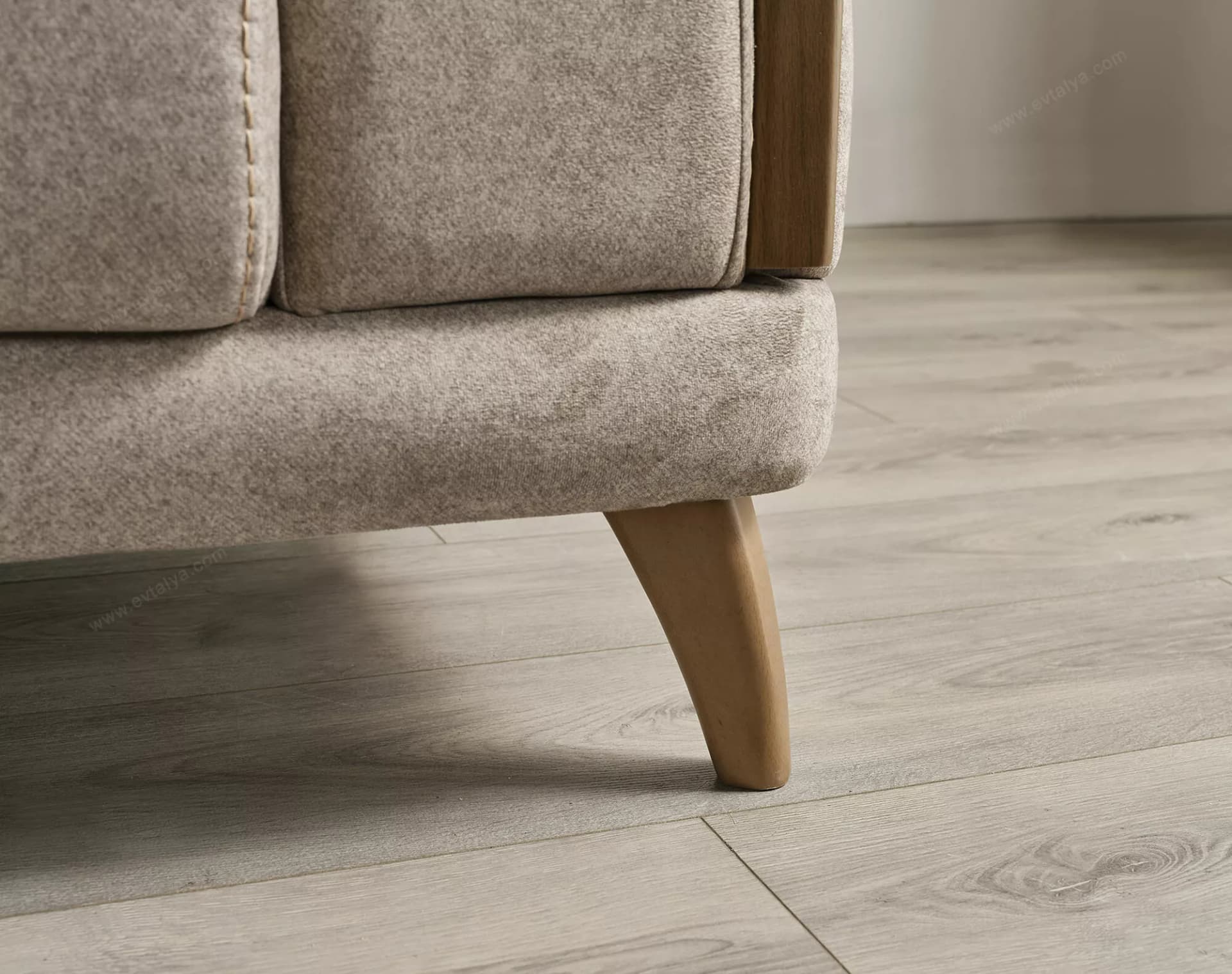 Tokyo Modern Ahşap Üçlü Koltuk - Image 7