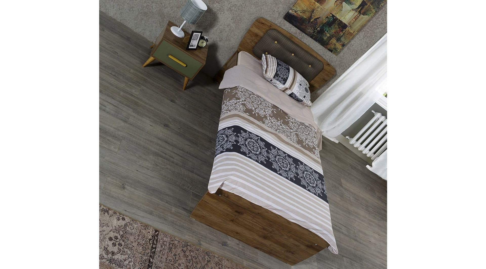 Trend Modern Yeşil Karyola - Image 1