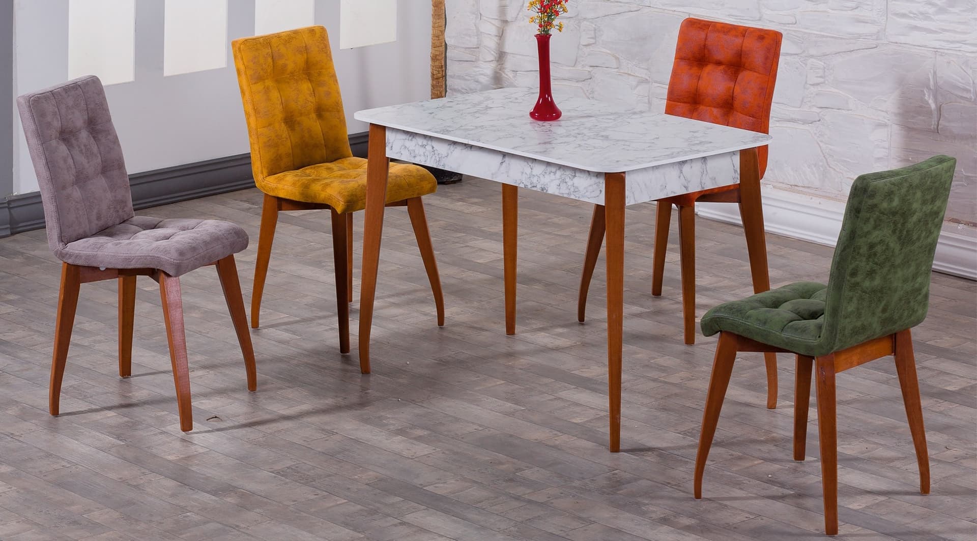 Venüs Beyaz Modern Masa Takımı