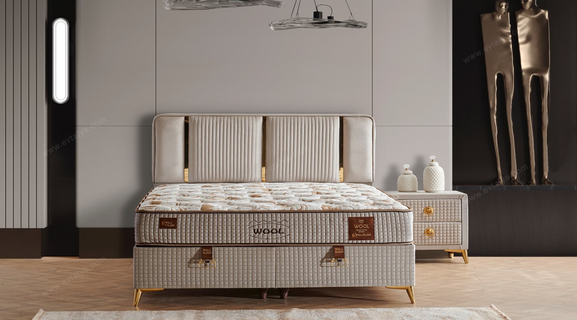 Wool 160x200 Baza Yatak Set - Image 2